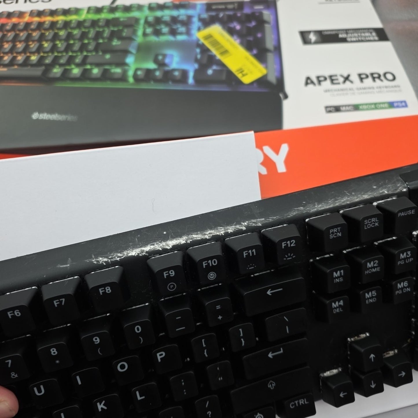 USED SteelSeries Apex Pro Full Size Wired Mechanical OmniPoint Gaming Keyboard