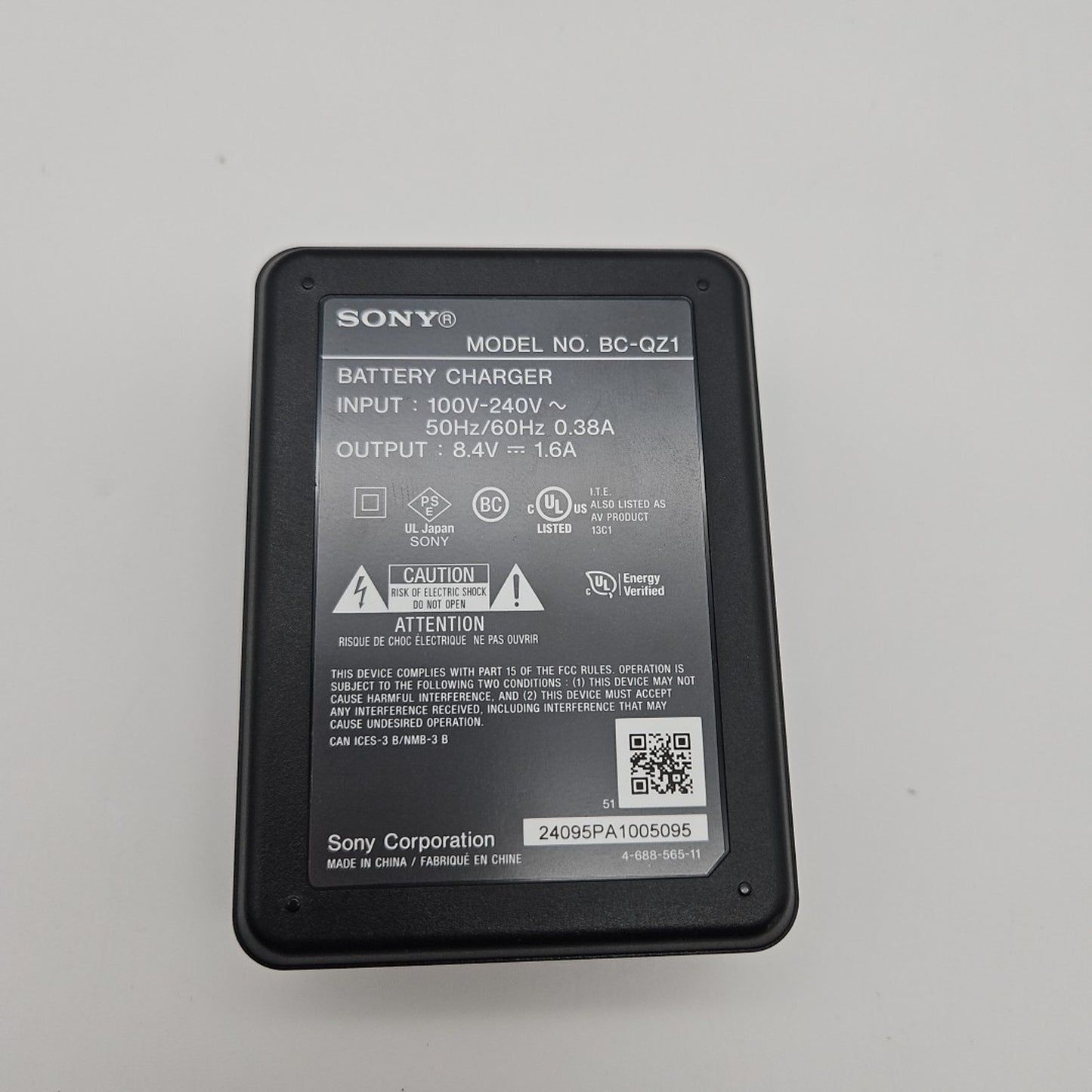 SONY BC-QZ1 Z Series Infolithium Battery Charger for Sony NP-FZ100 U