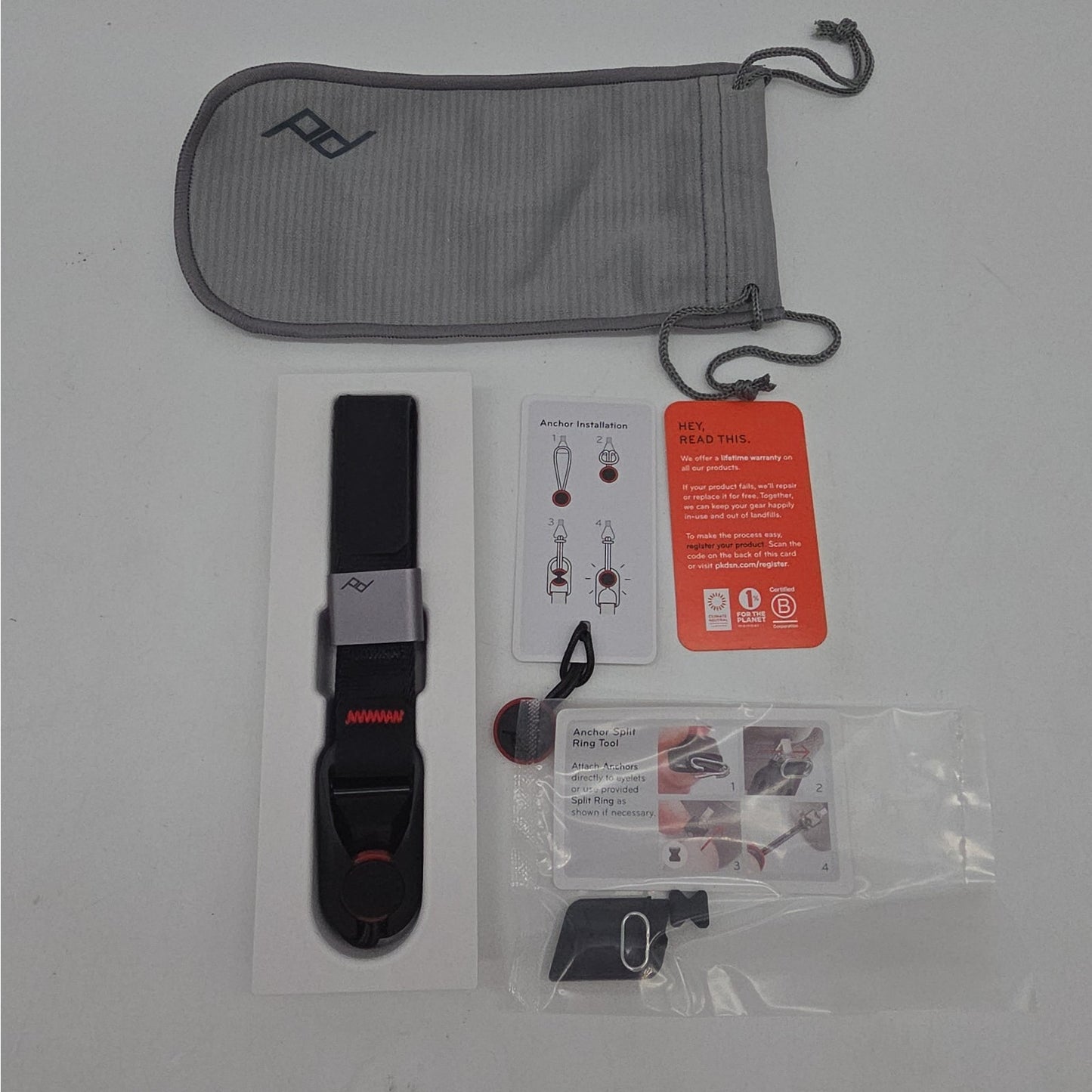 Peak Design Camera Strap With Aluminum Alloy Buckle - Black - Cuff-style CF-BL-3