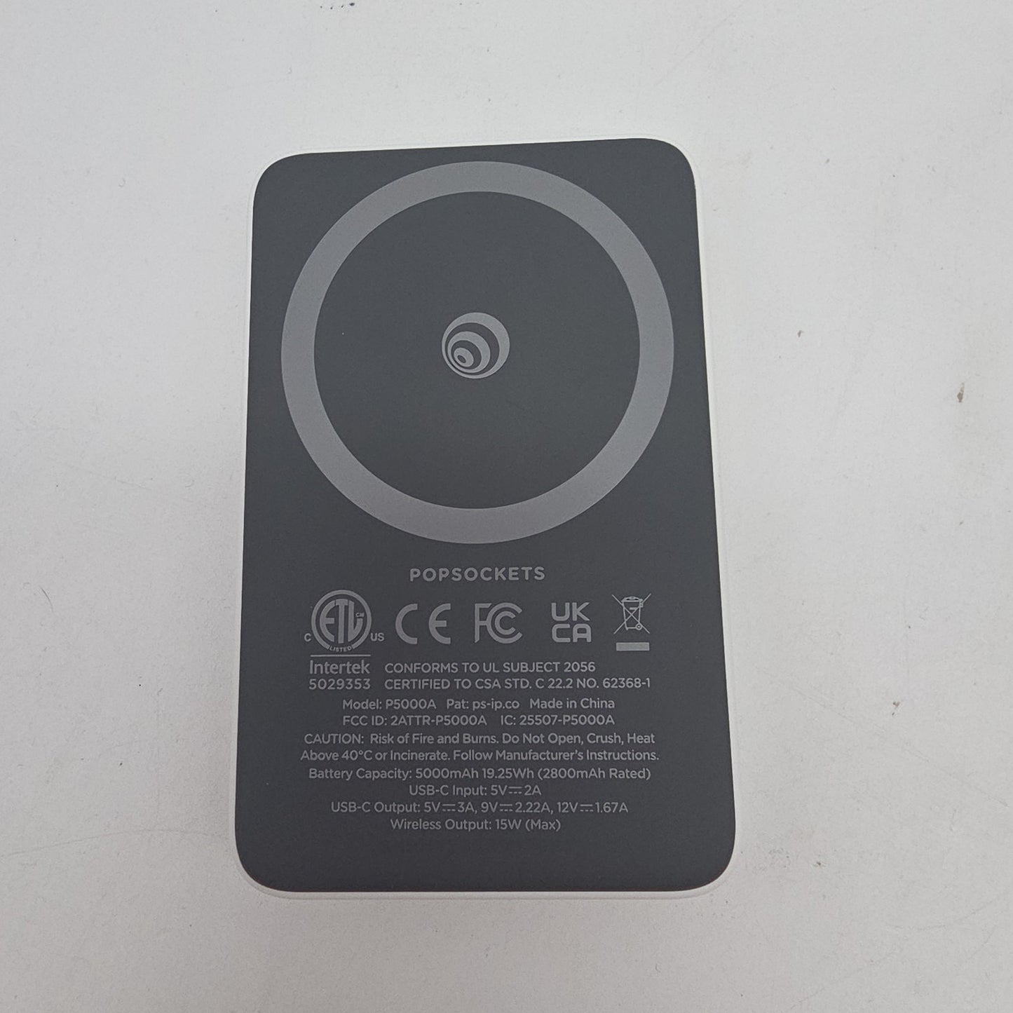 PopSockets 5000mAk PowerPack - White