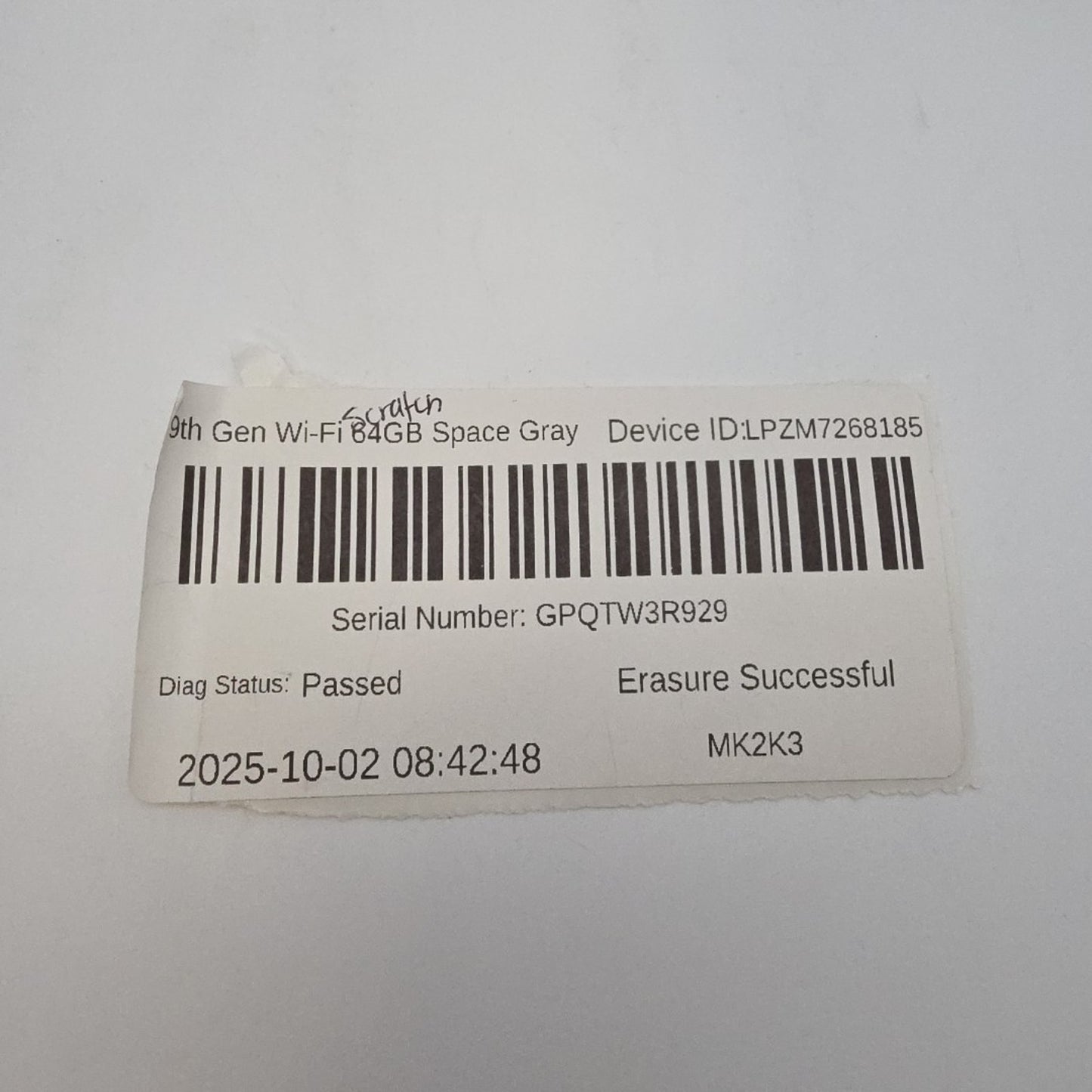 Apple iPad 9th Gen. 10.2" A2602 64GB Space Gray 929