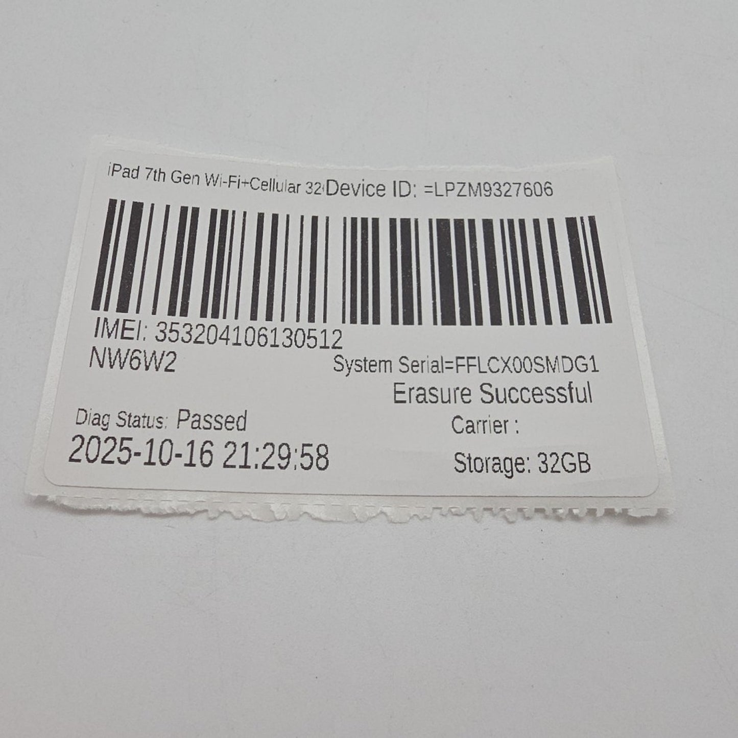 Apple iPad 7 7th Gen 10.2" 32GB Gray WiFi Cellular - Used