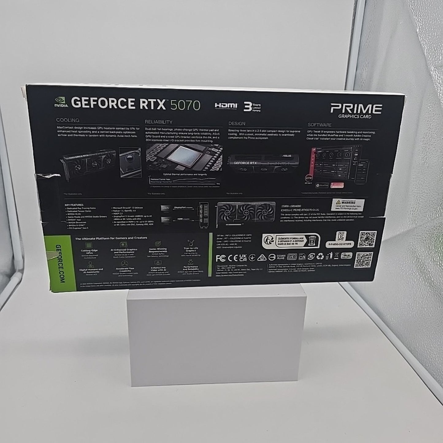 ASUS PRIME RTX 5070 OC ED 12GB 192-Bit GDDR7 PCI Express 5.0 DLSS 4.0 NA