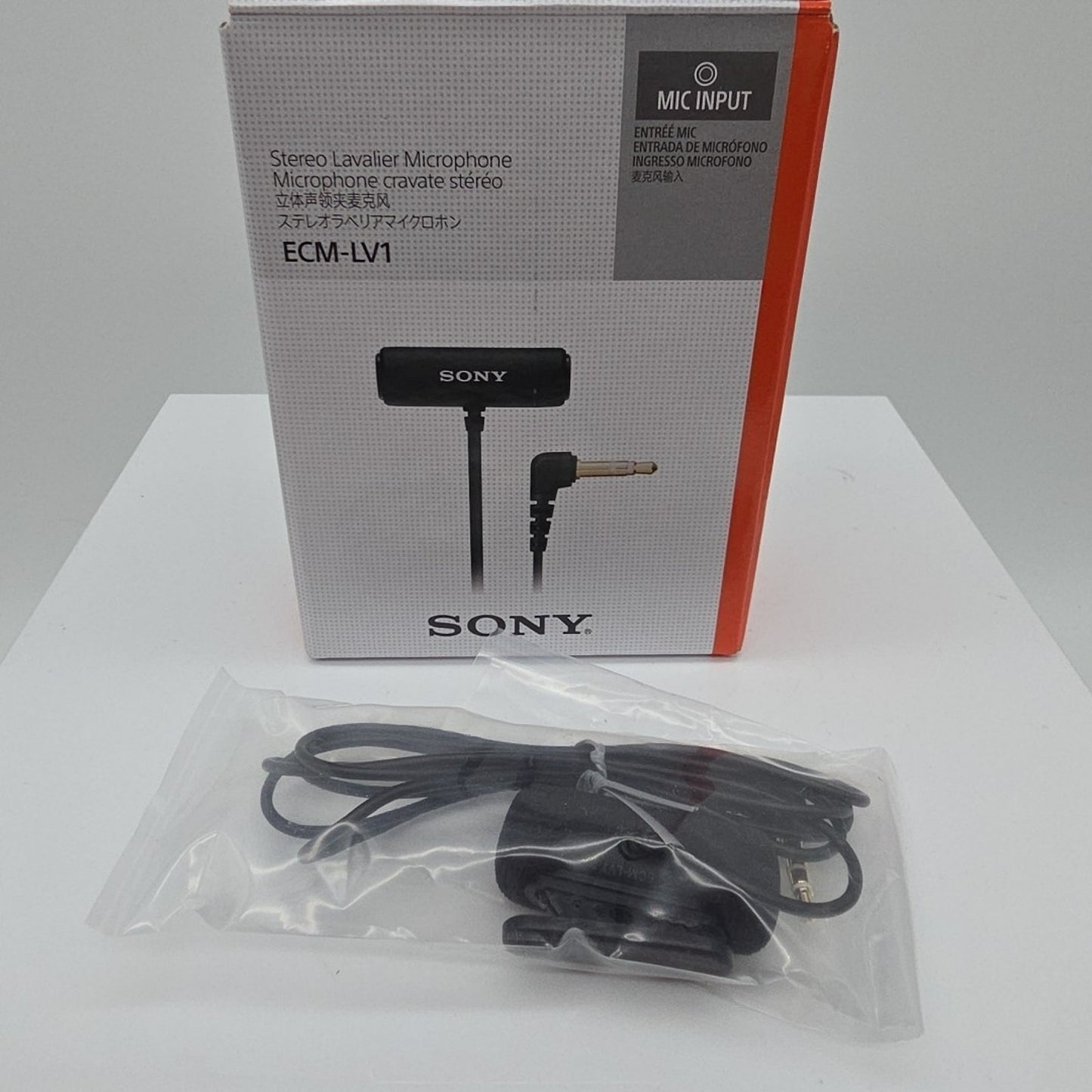 Sony - Compact Stereo Lavalier Microphone ECM- LV1