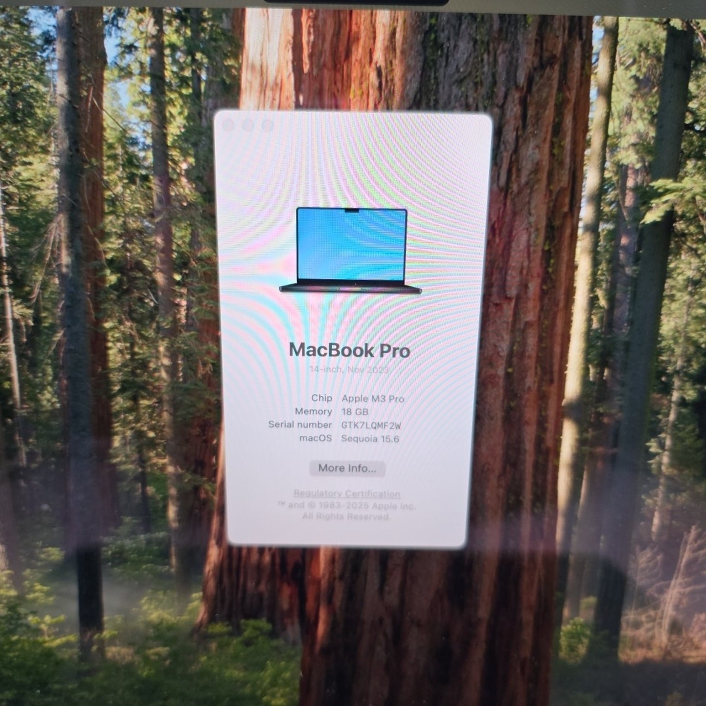 2023 Apple MacBook Pro 14" M3 Pro 11-Core CPU 14-Core GPU 18GB RAM 512GB L122