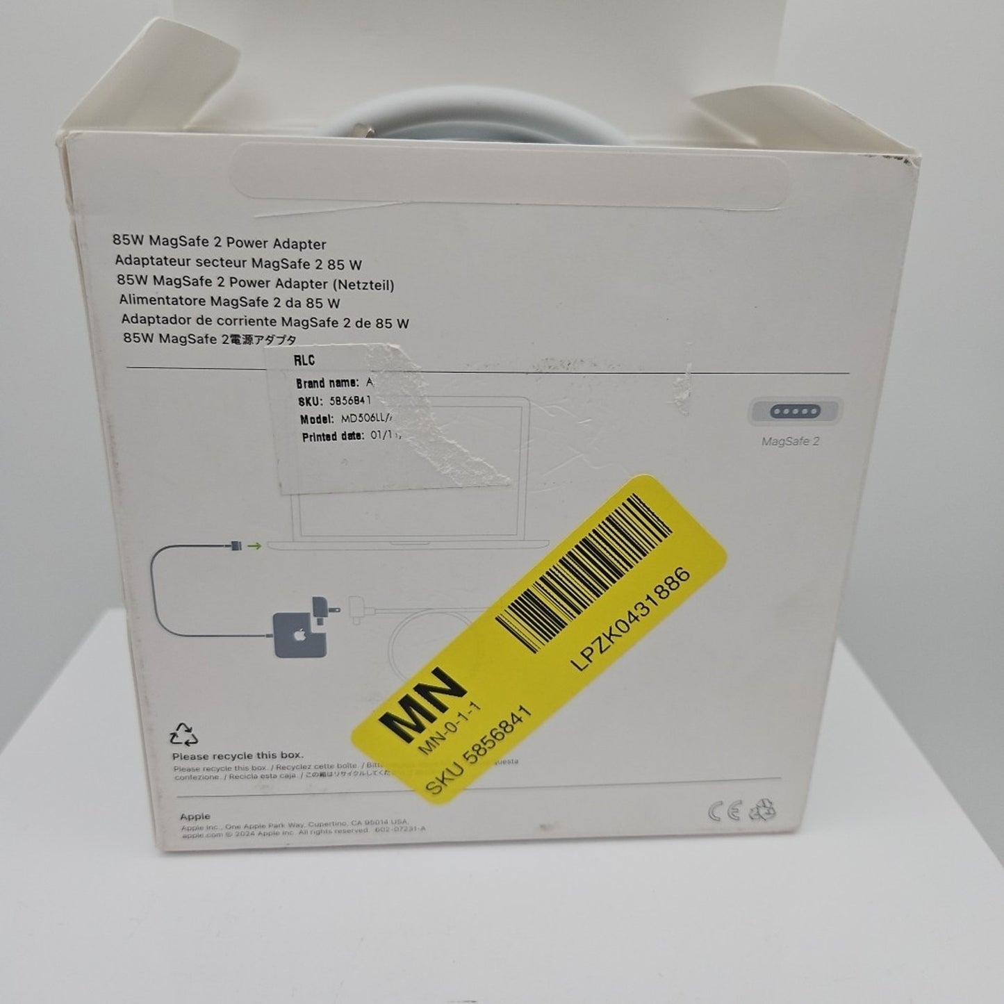 MacBook 85W MagSafe 2 Power Adapter Charger A1424