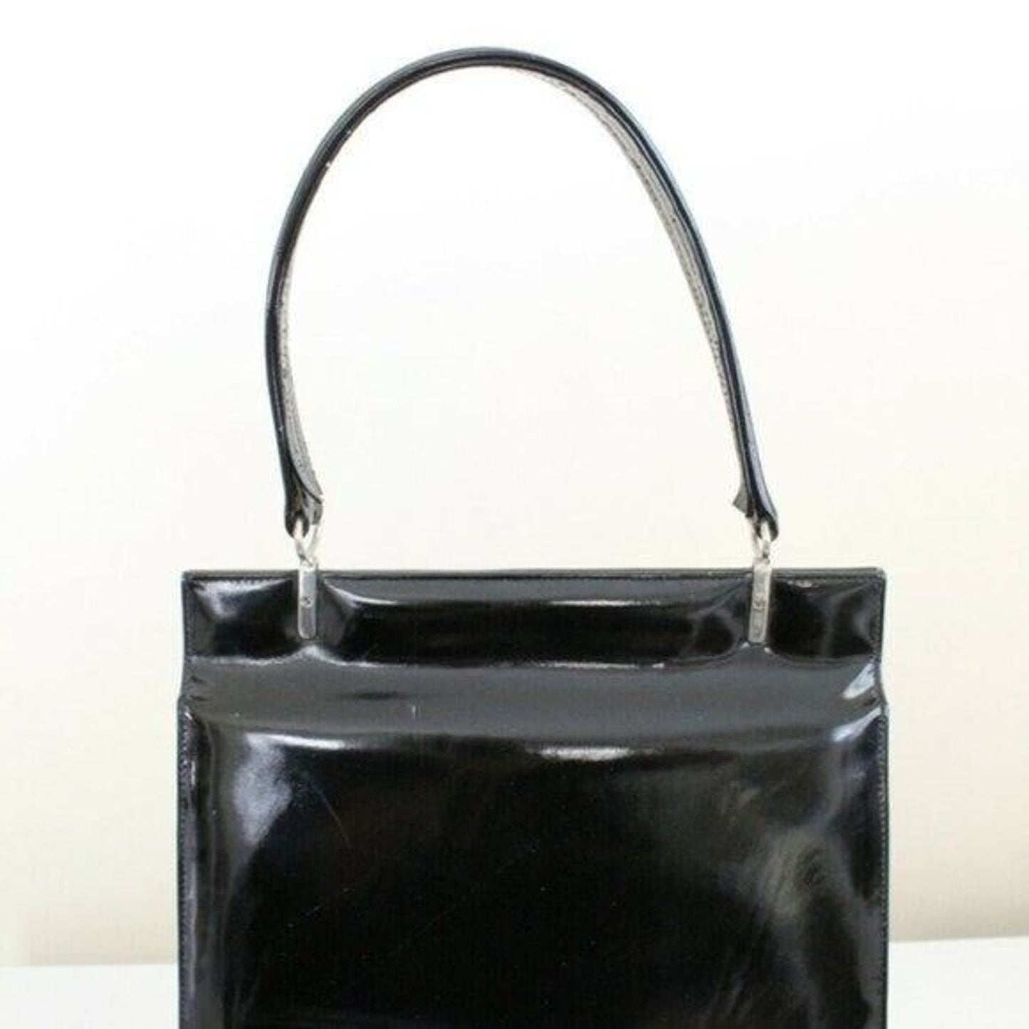 Vintage Black Patent Leather Purse Victor