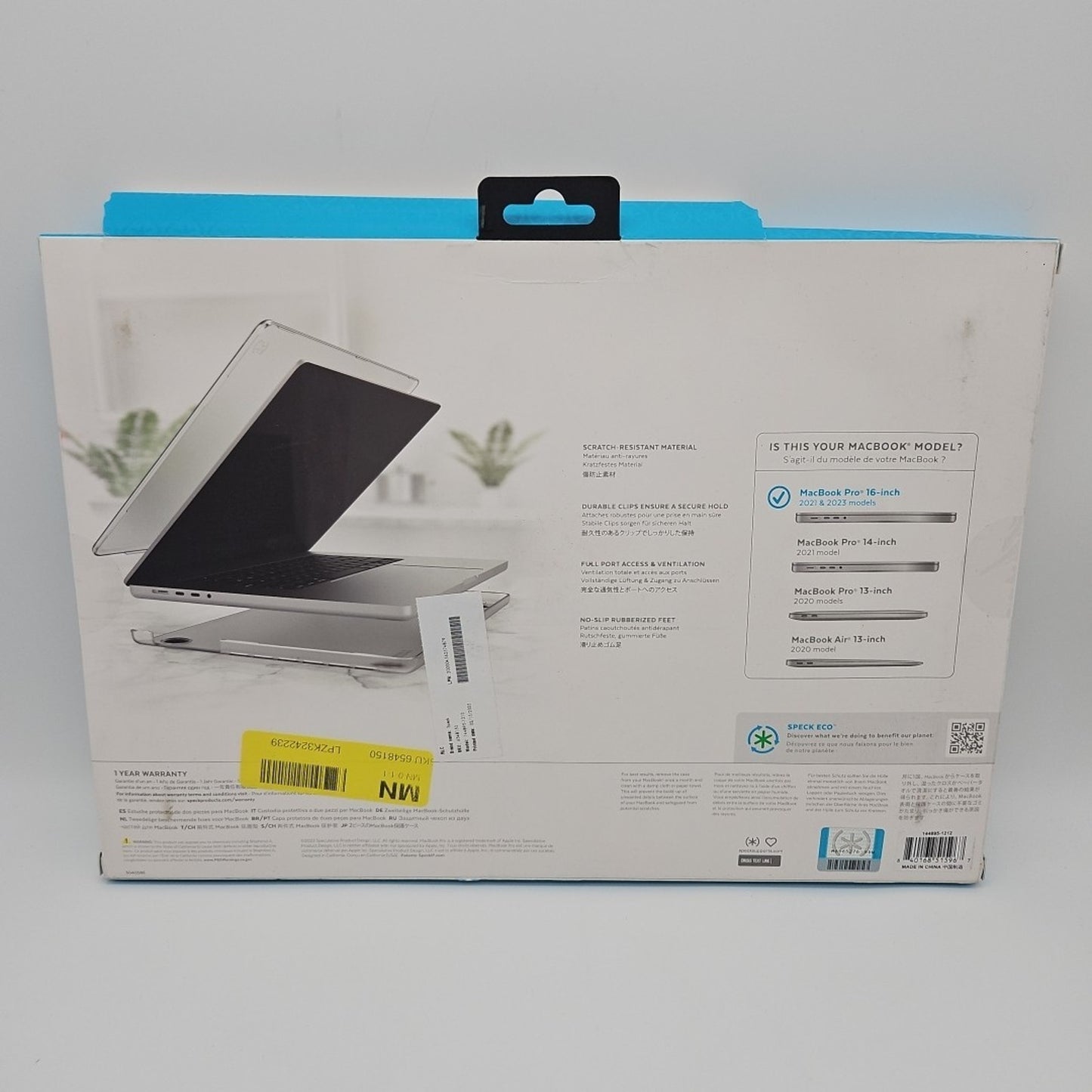 New Speck 144895-1212 Clear Smartshell Case 2021 2023 16'' MacBook Pro