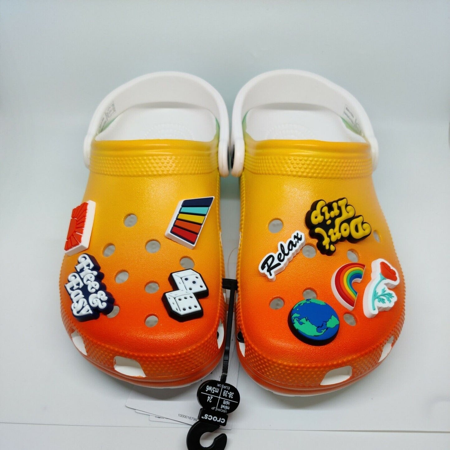 Free & Easy x Crocs Multicolor Clog Edition Jibbitz M6/W8 Roomy Fit