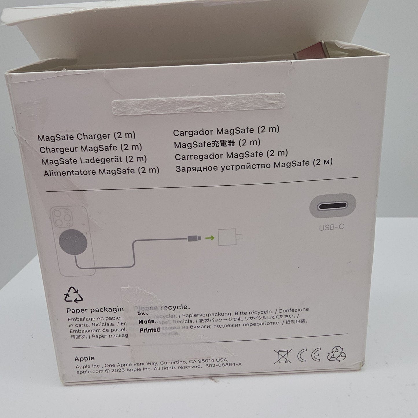 Apple MGDM4LL/A MagSafe Charger (2m) - Wireless Charger A3503