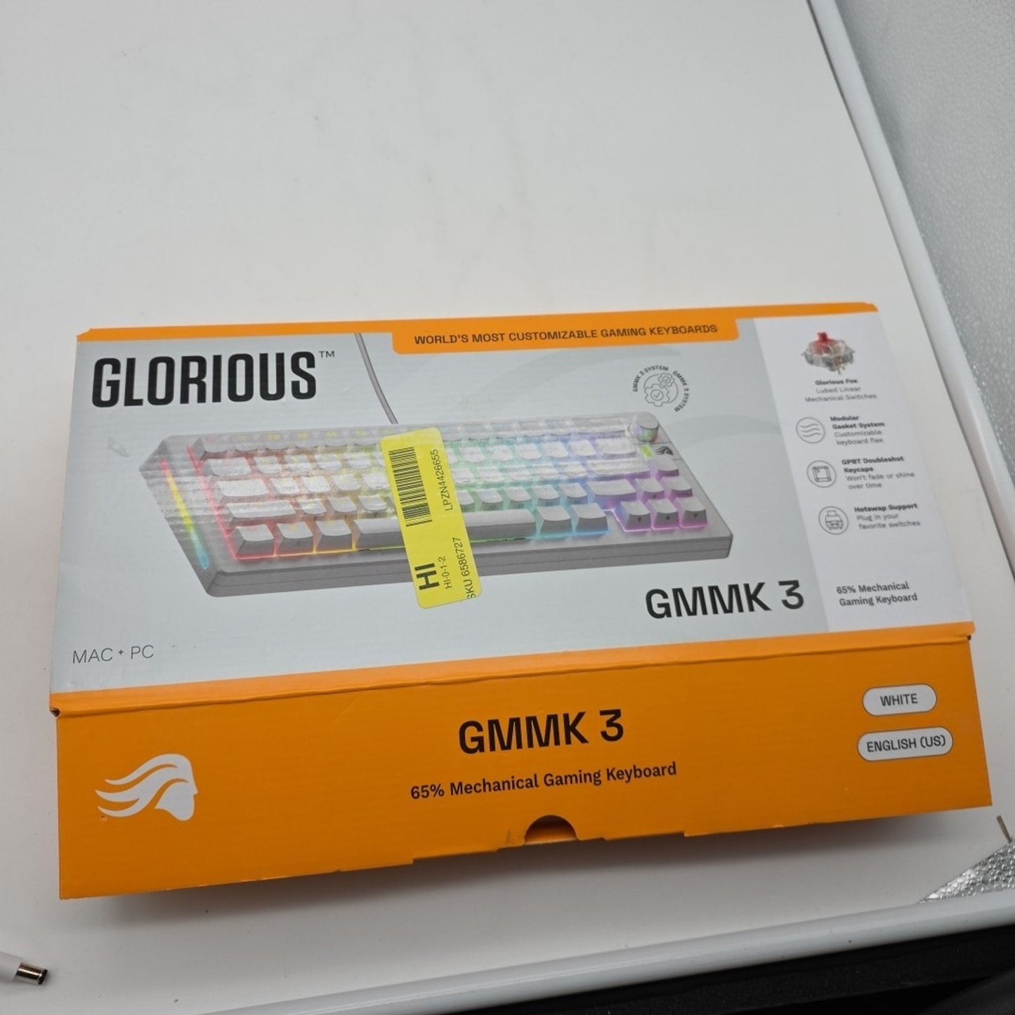 Glorious GMMK 3 65% Wired Mechanical Gaming Keyboard w/ Hot-Swappable Switches