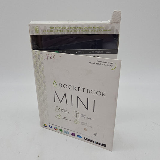 Rocketbook Mini Dark Blue 3.5" x 5.5" Reusable Smart Notebook