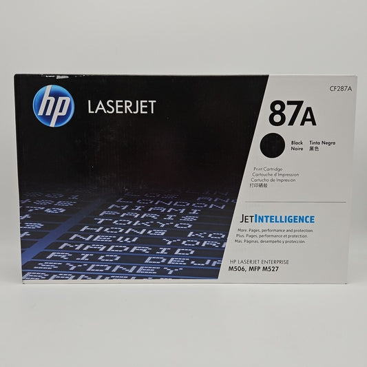 HP CF287A 87A Black Toner Print Cartridge, Works with M506, MF M527 - SEALED BOX