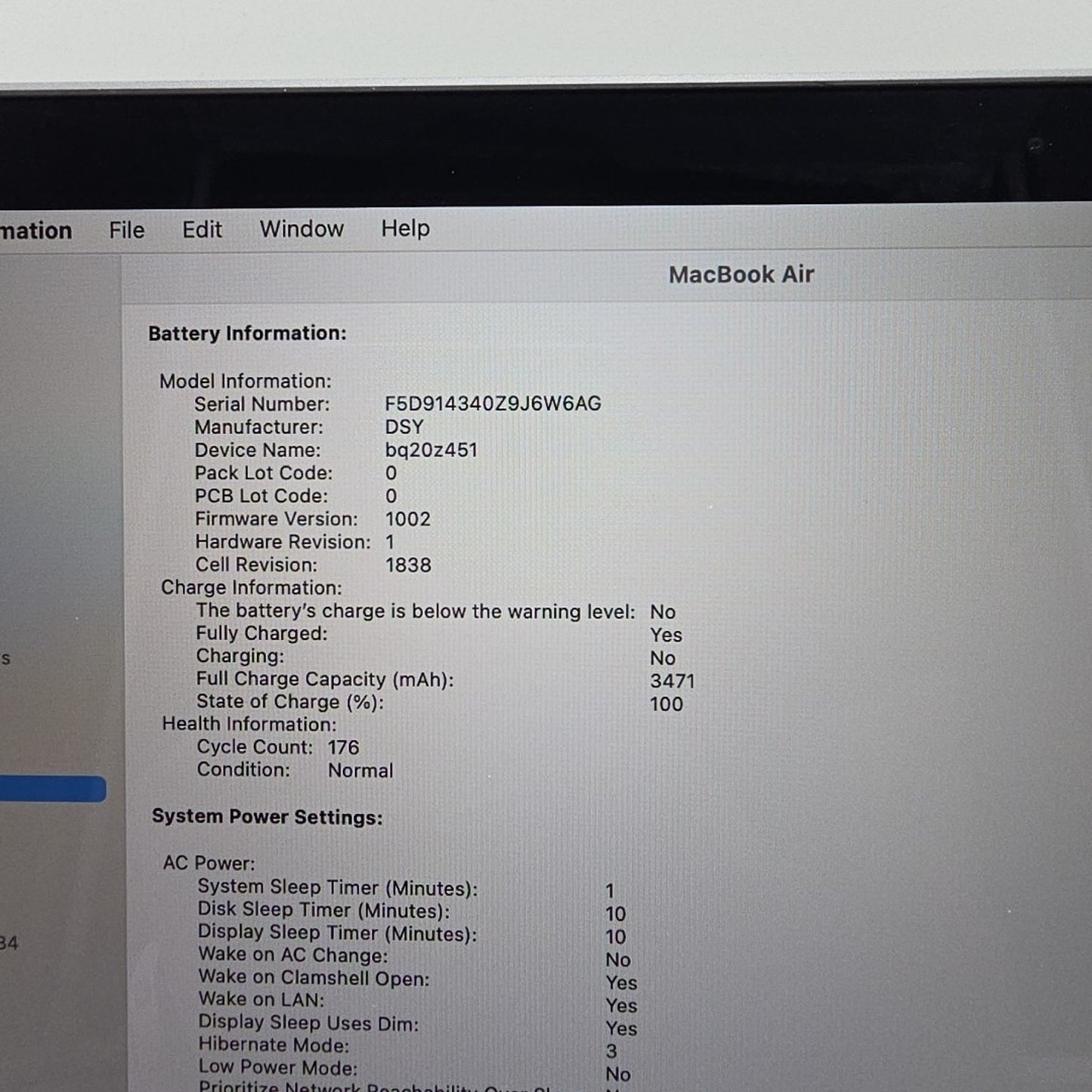 2019 Apple MacBook Air A1932 13 Core i5 8GB 256GB Gray L195