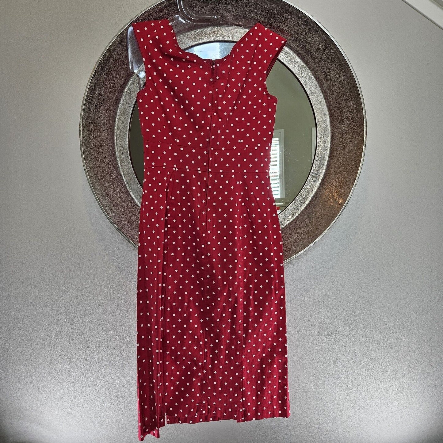 Stop Staring! Red Polka Dot Wiggle Dress Size XL