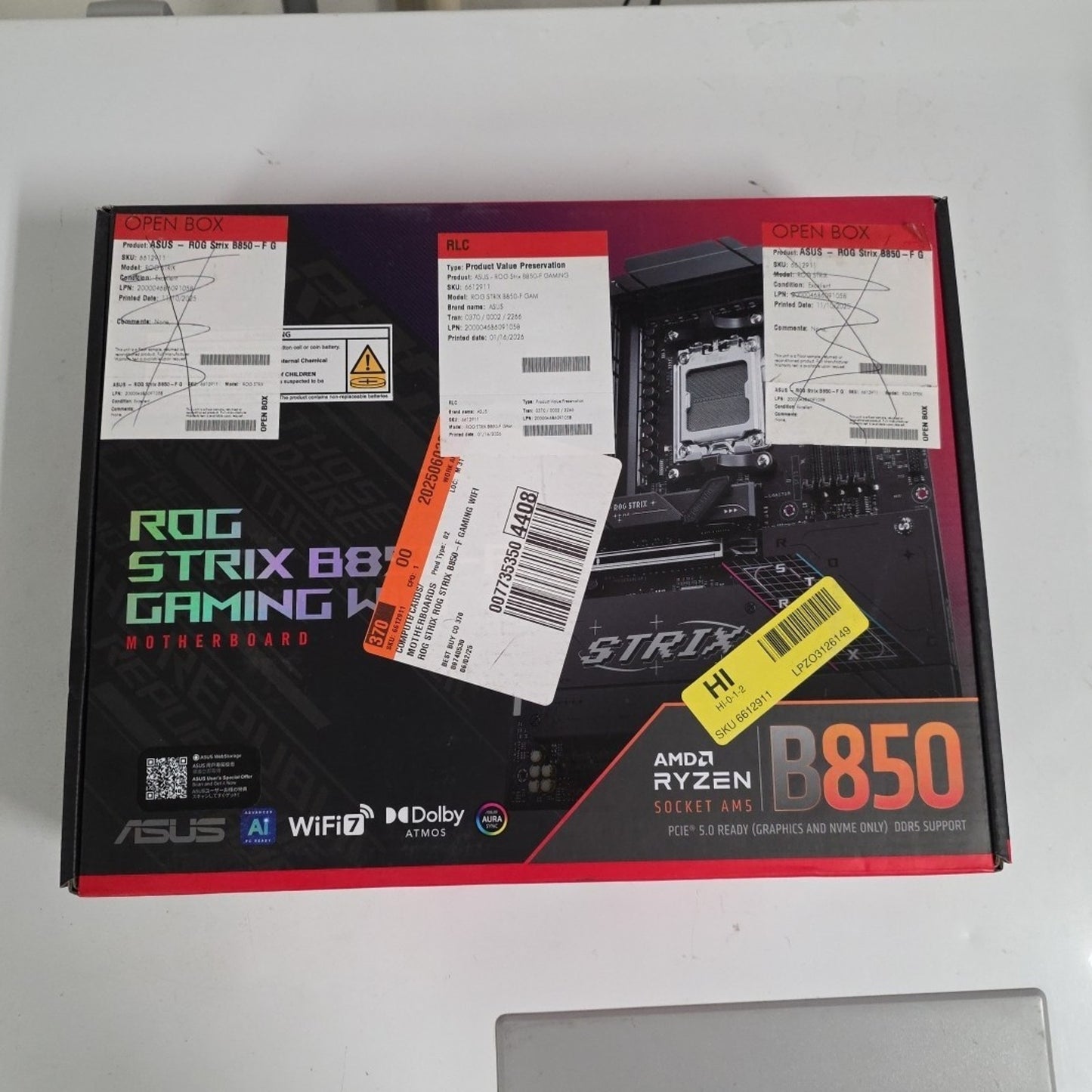 ASUS ROG STRIX B850-F GAMING WIFI Socket AM5 Motherboard BROKEN