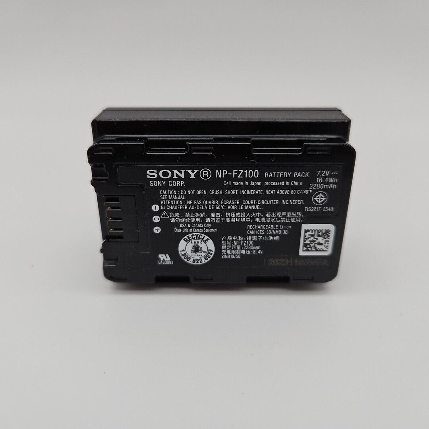 Genuine Sony - NP-FZ100 Rechargeable Lithium-ion Replacement Battery