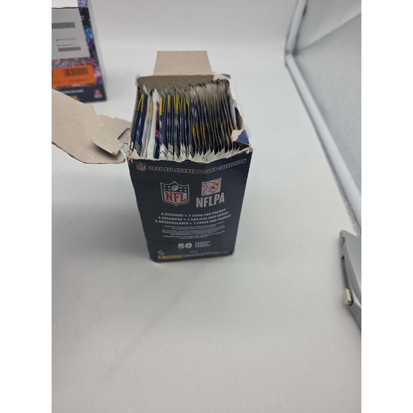 2025 Panini NFL Sticker & Card Collection Football Sealed 50 Pack Box