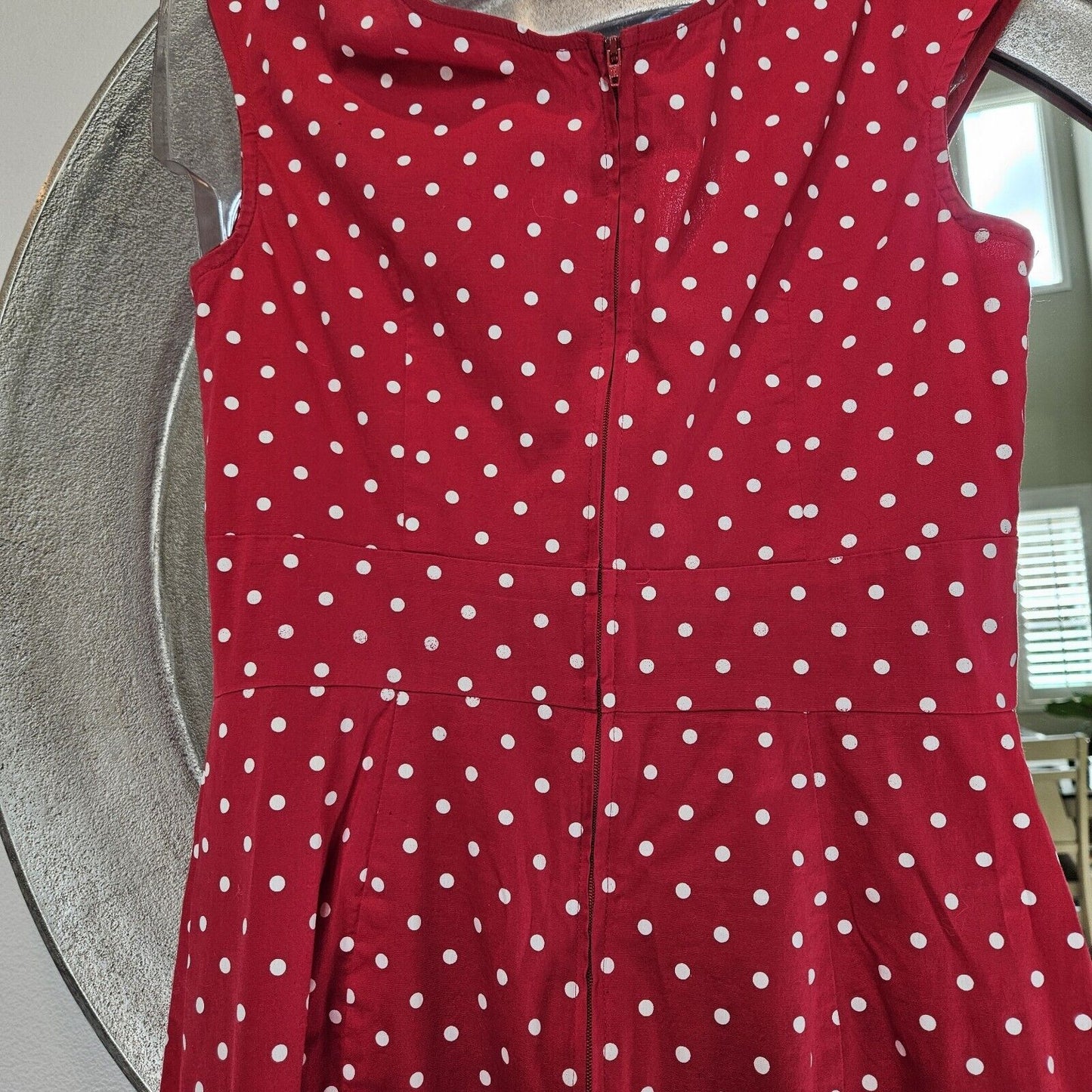 Stop Staring! Red Polka Dot Wiggle Dress Size XL