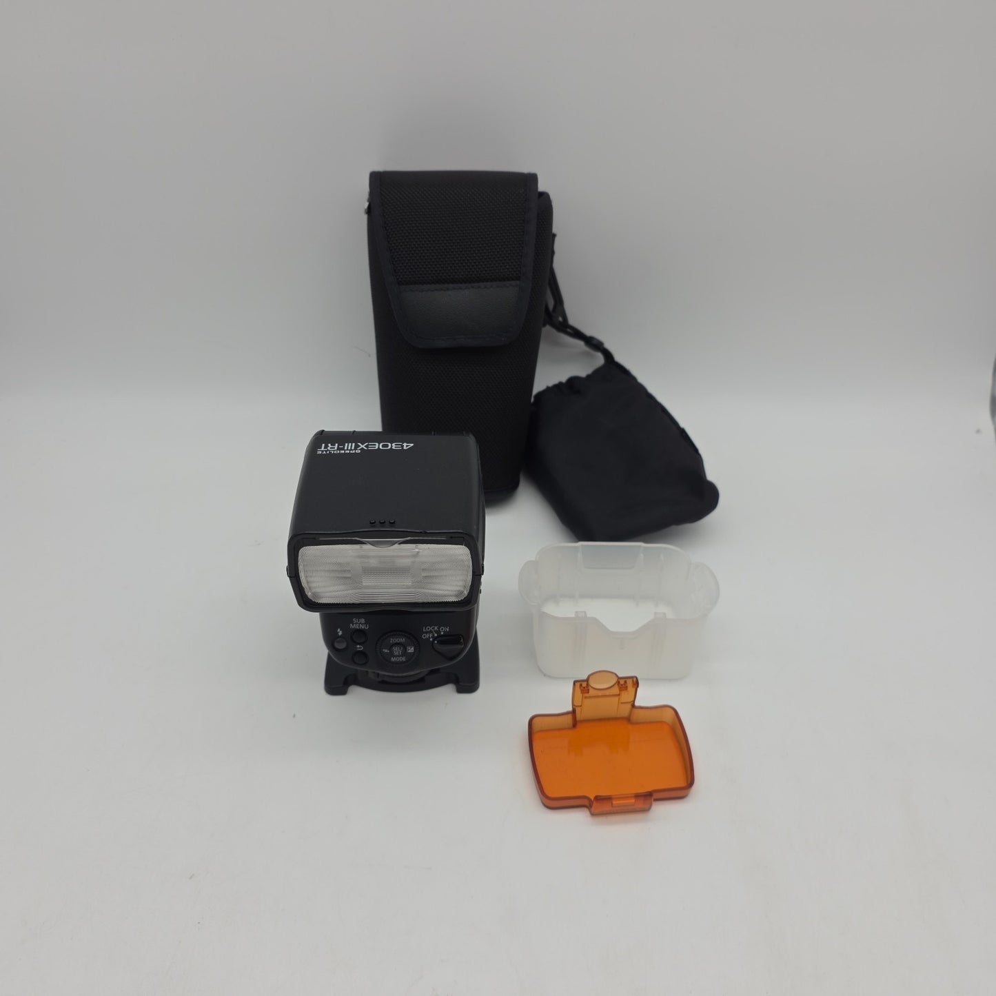 Canon Speedlite 430EX III-RT Hot Shoe Mount Flash Case Pouch Stand
