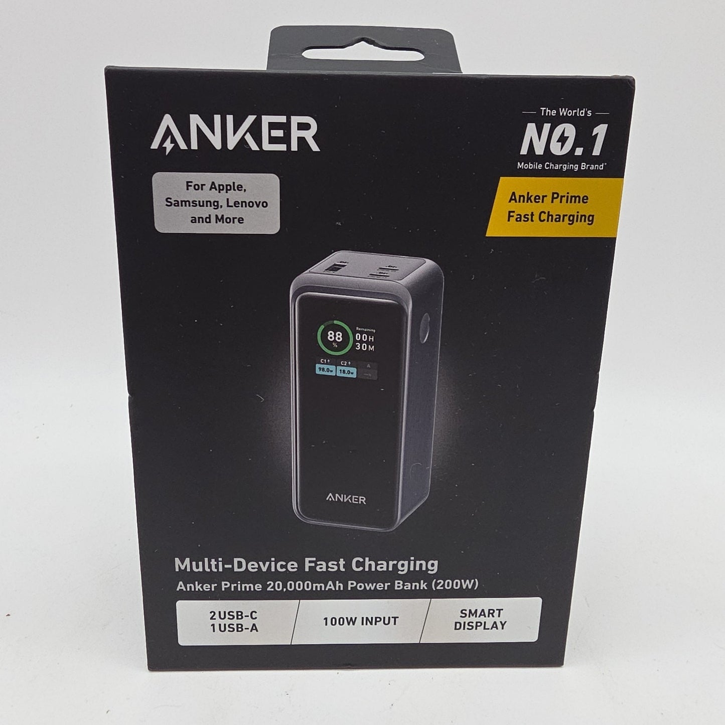 Anker Power Bank portable battery charger 20000mAh 200W 3-Port Model A1336011