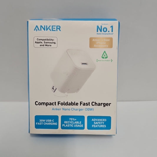 Anker Compact Foldable Fast Charger (30W) ECO USB-C A2337 White