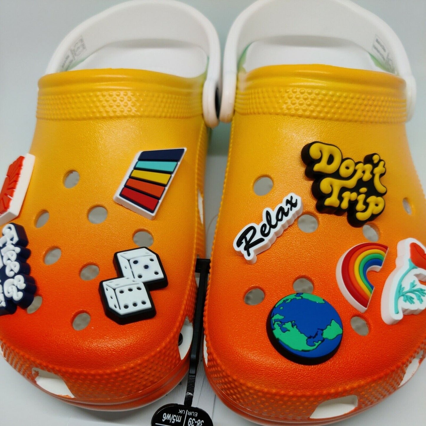 Free & Easy x Crocs Multicolor Clog Edition Jibbitz M6/W8 Roomy Fit