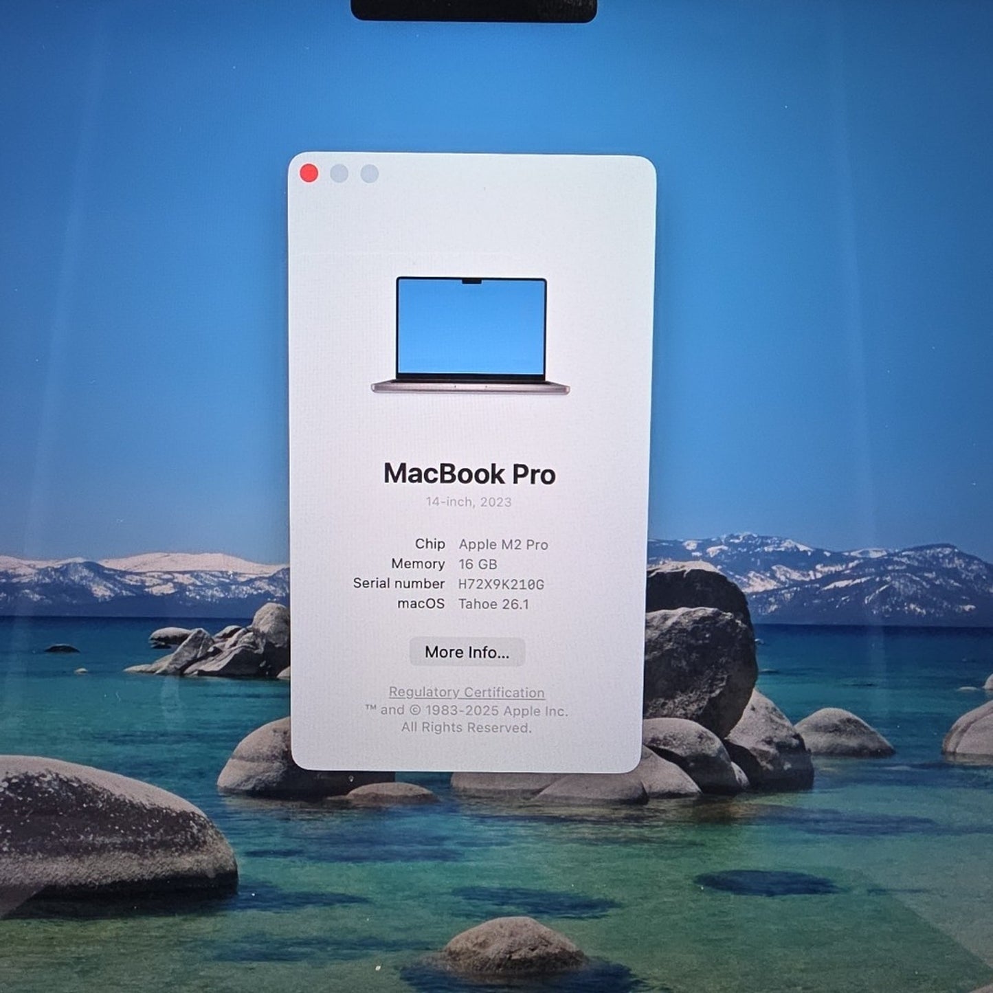 2023 Apple MacBook Pro 14" M2 Pro 16 Core 3.5GHz 16GB RAM 512GB SSD A2779 L198