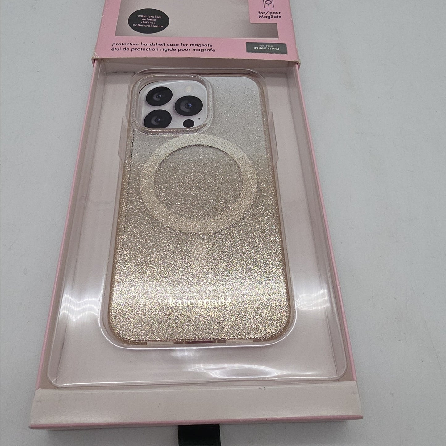 kate spade MagSafe Case iPhone 13 Pro Champagne Glitter