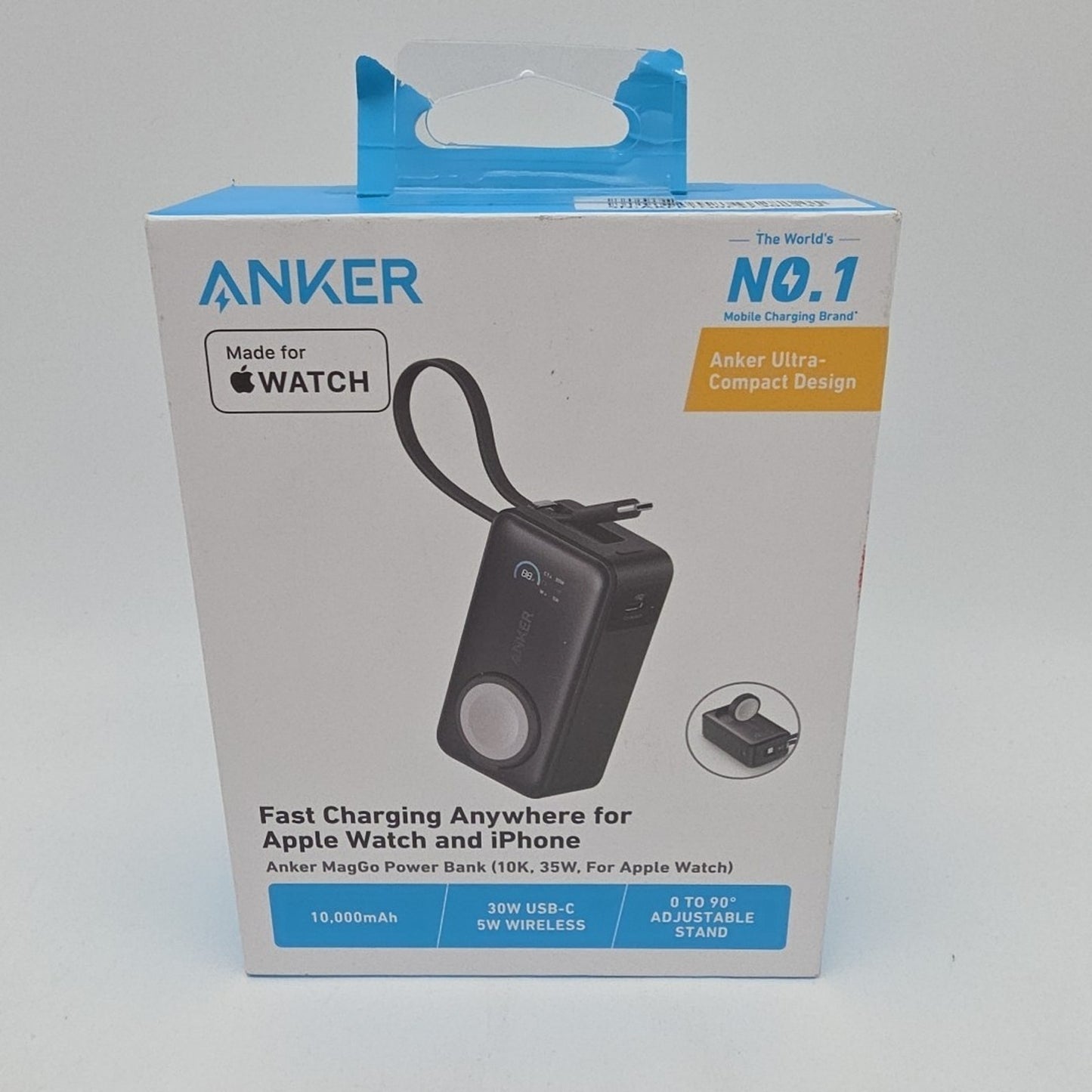 Anker MagGo Power Bank (10K, 35W, For Apple iPhone 17 16 15 apple Watch) Black