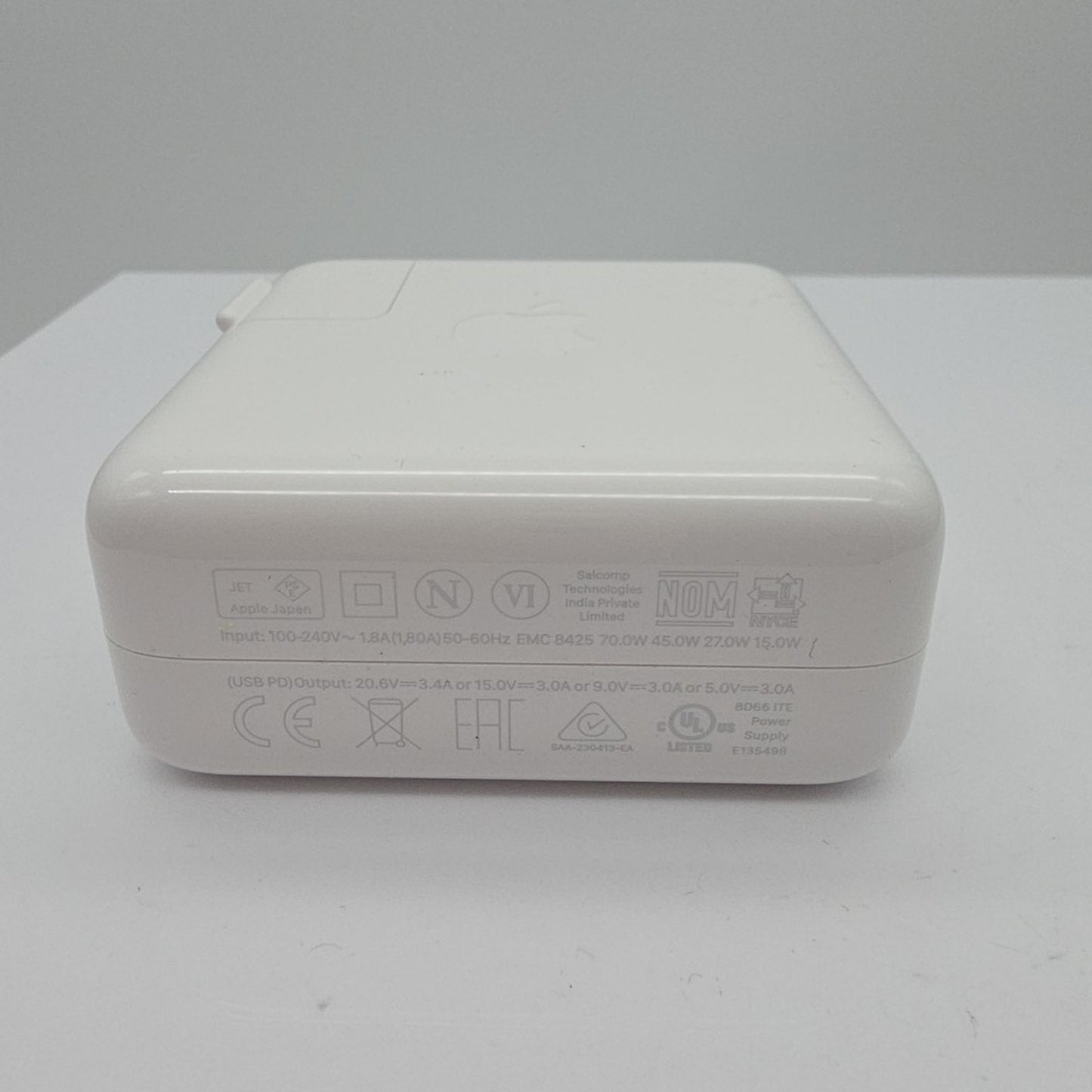 Apple 70W USB-C Power Adapter - White MXN53AM/A - A2743