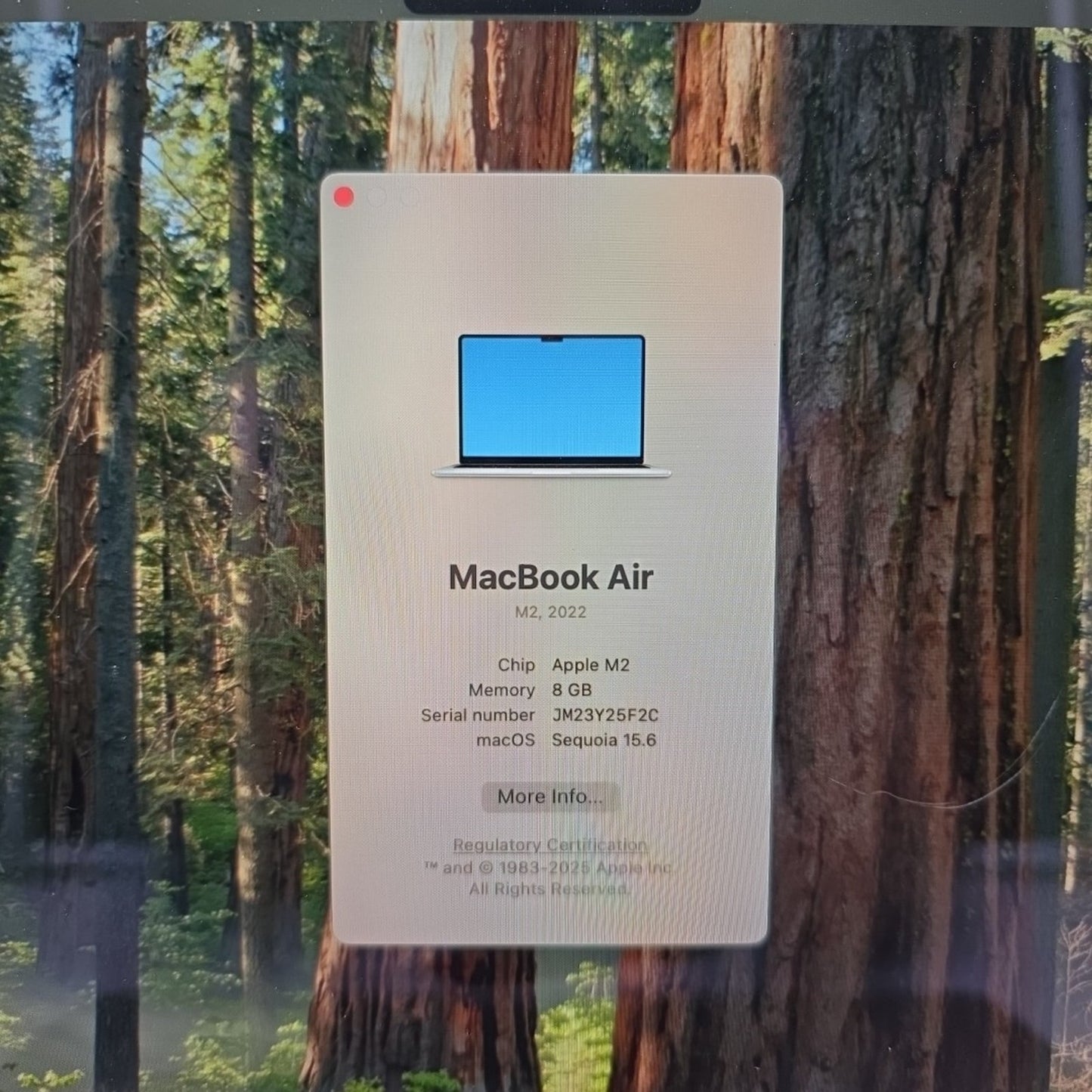 Apple Macbook Air M2 2022 13" 8-Core CPU 8-Core GPU 256GB 8GB Ram Starlight L138