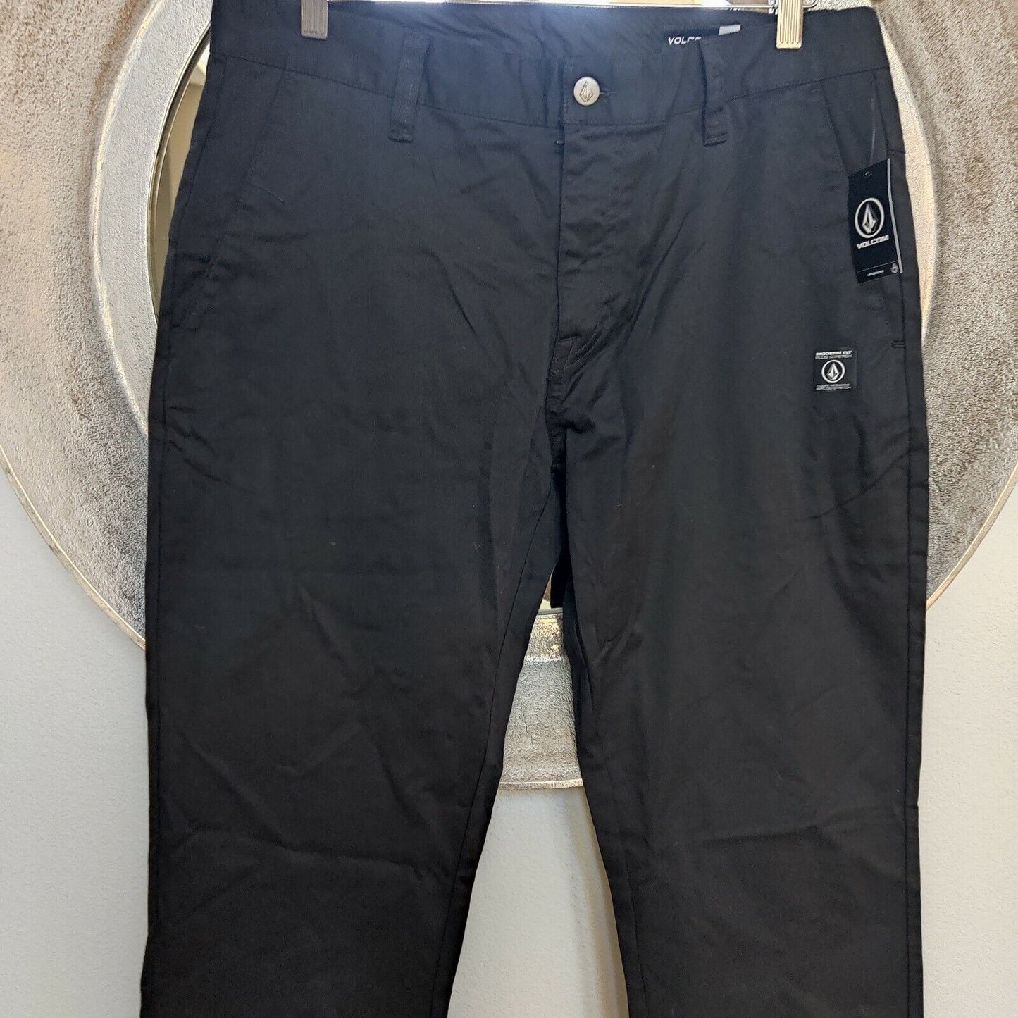 Volcom Chino Pant Black Size 34 V Monty Stretch Modern Fit