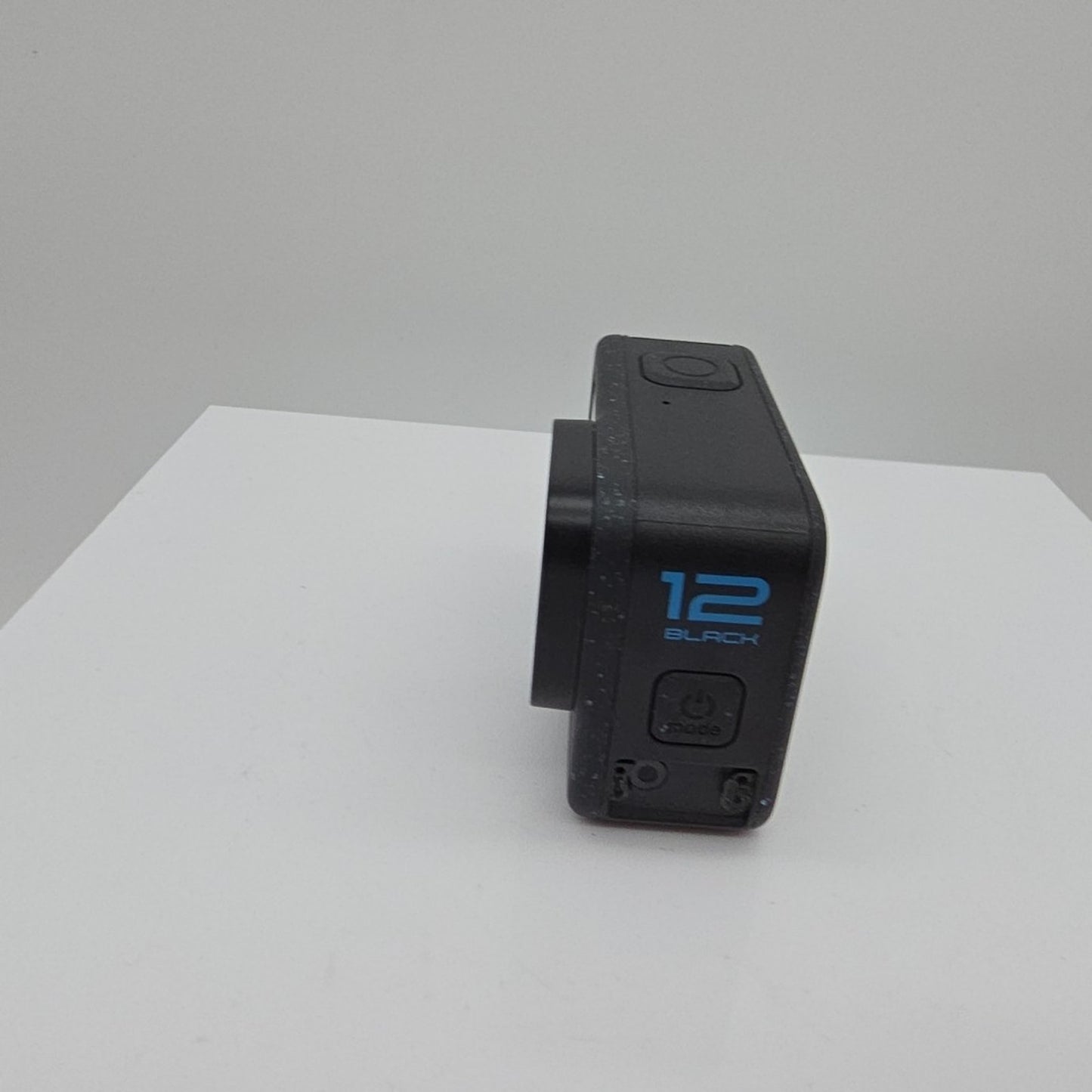 AS-IS GoPro HERO12 Black – Camera Only DEFECT Screen Chip Mic Drain Cover