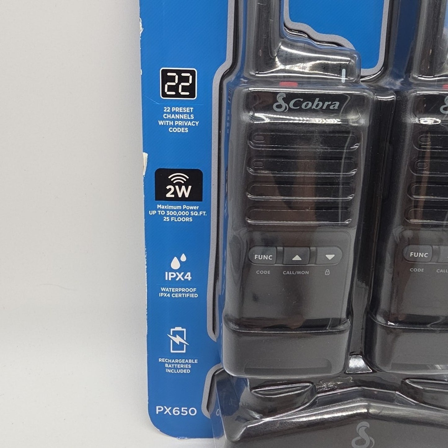 Cobra PX650 2-Pack Professional Business 2 Way FRS Walkie Talkie Radios