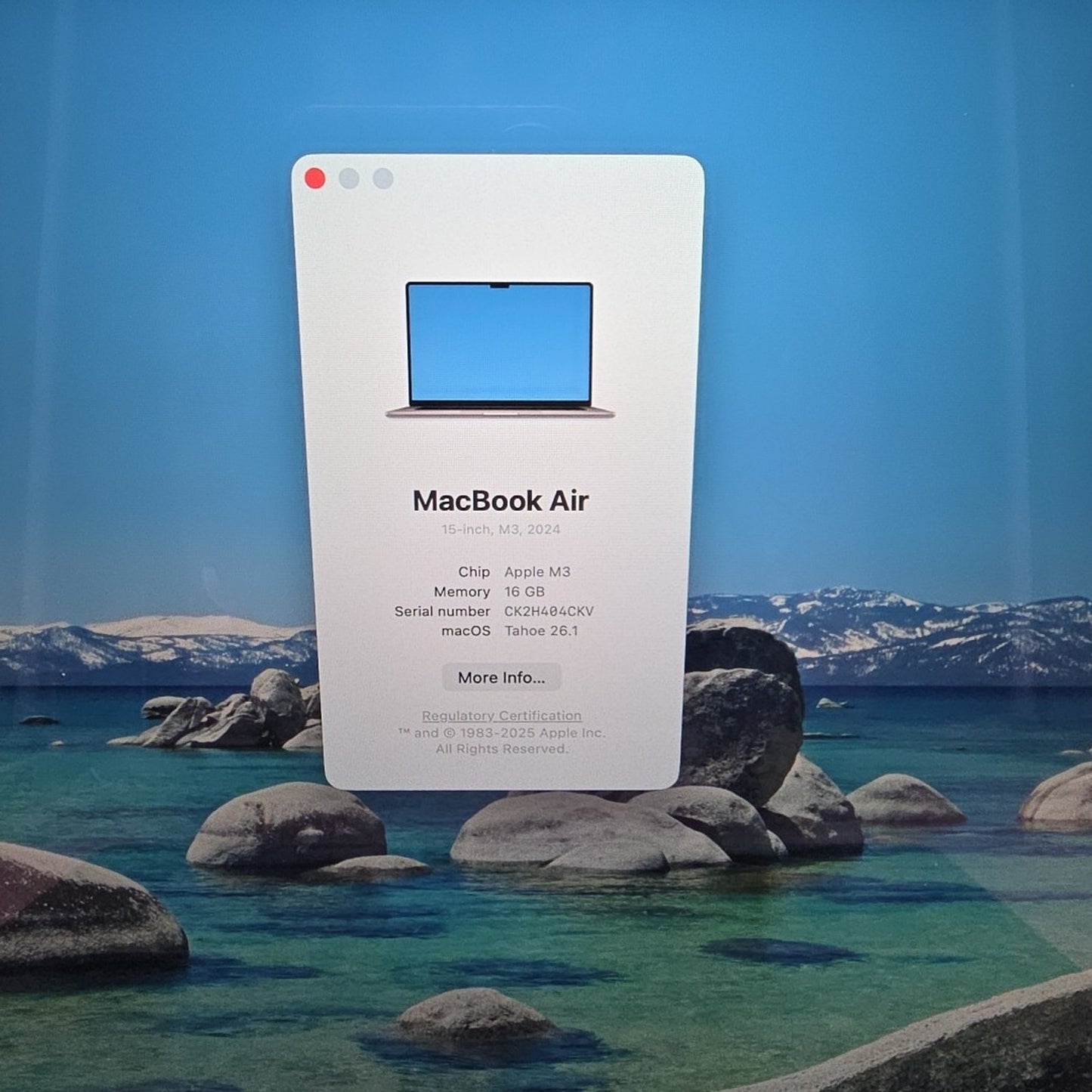 2023 Apple MacBook Air 15" M3 10 Core 16GB RAM 512GB SSD A3114 MXD13LL/A L203