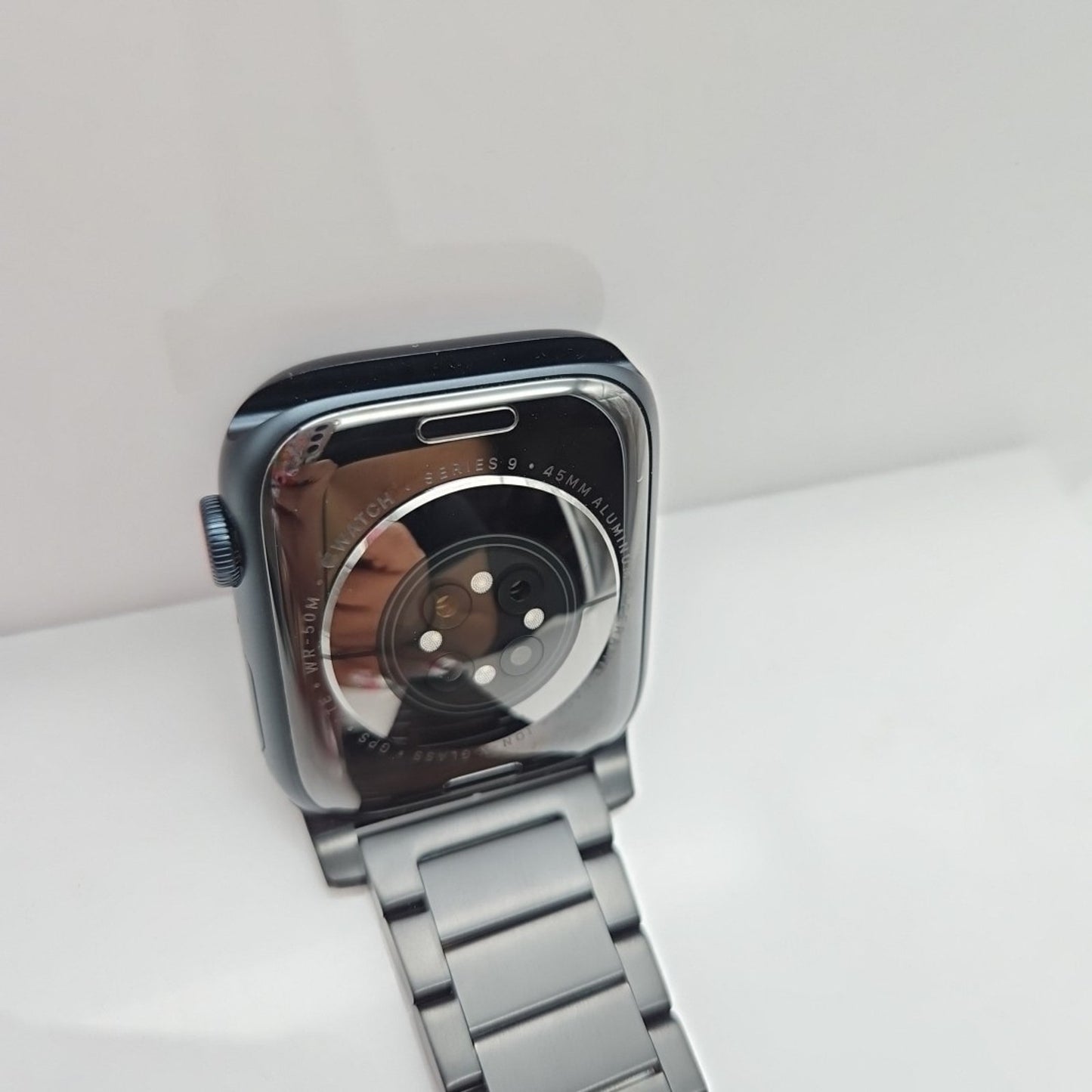 Apple Watch Series 9 GPS + LTE Cellular 45mm Watch Stainless Steel Band A2984