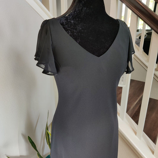 Vintage NWT Jones Wear Shift Dress Size 10 Black Crepe