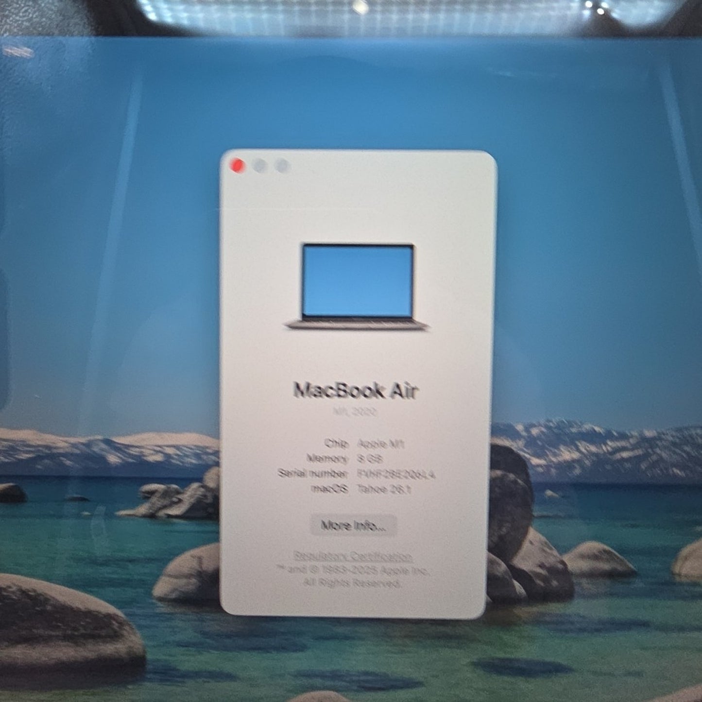 Apple MacBook Air 13” 2020 A2337 M1 Chip 8GB RAM 256GB SSD Space Gray L191