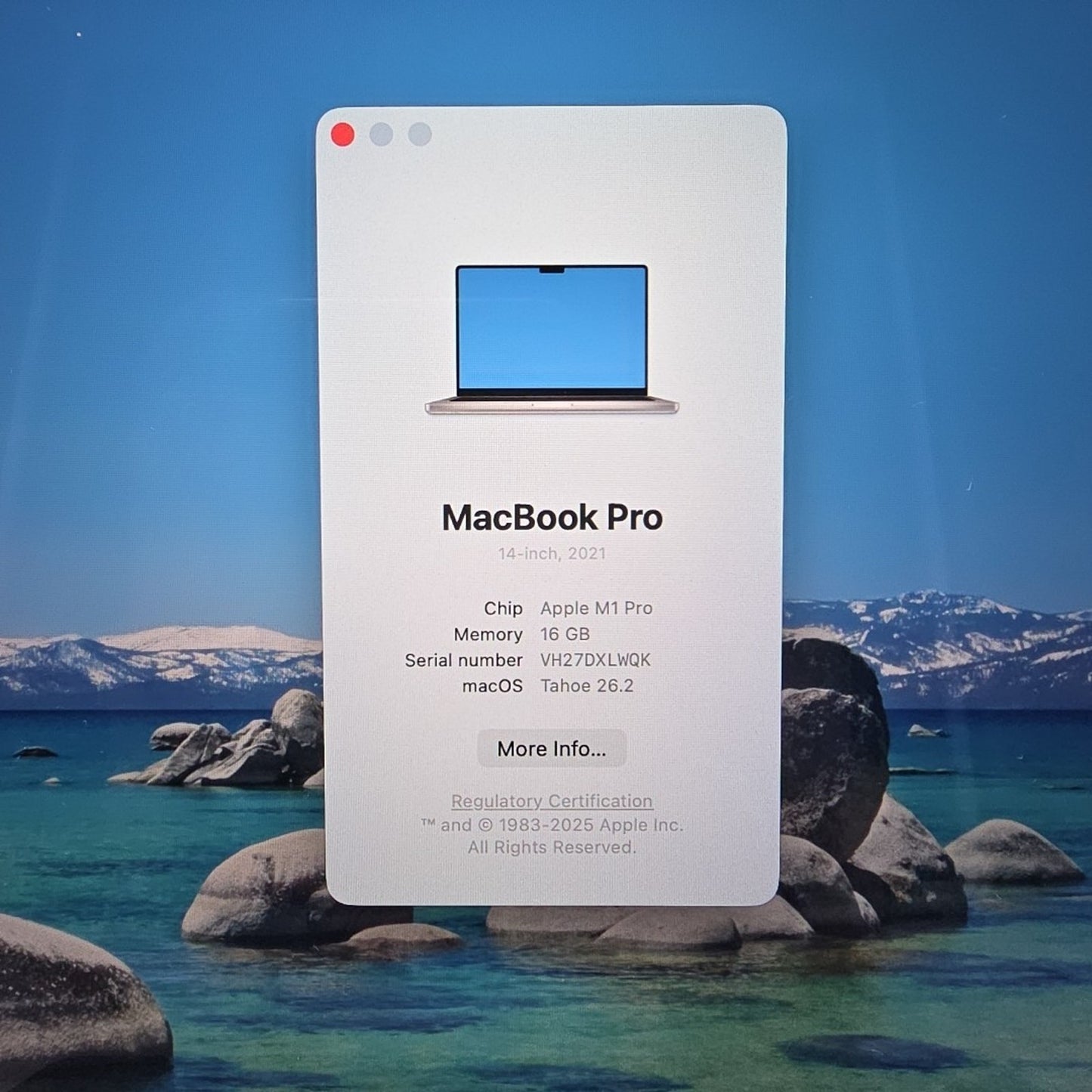 Apple MacBook Pro 2021 14" Laptop M1 Pro 512GB SSD 16GB RAM L208