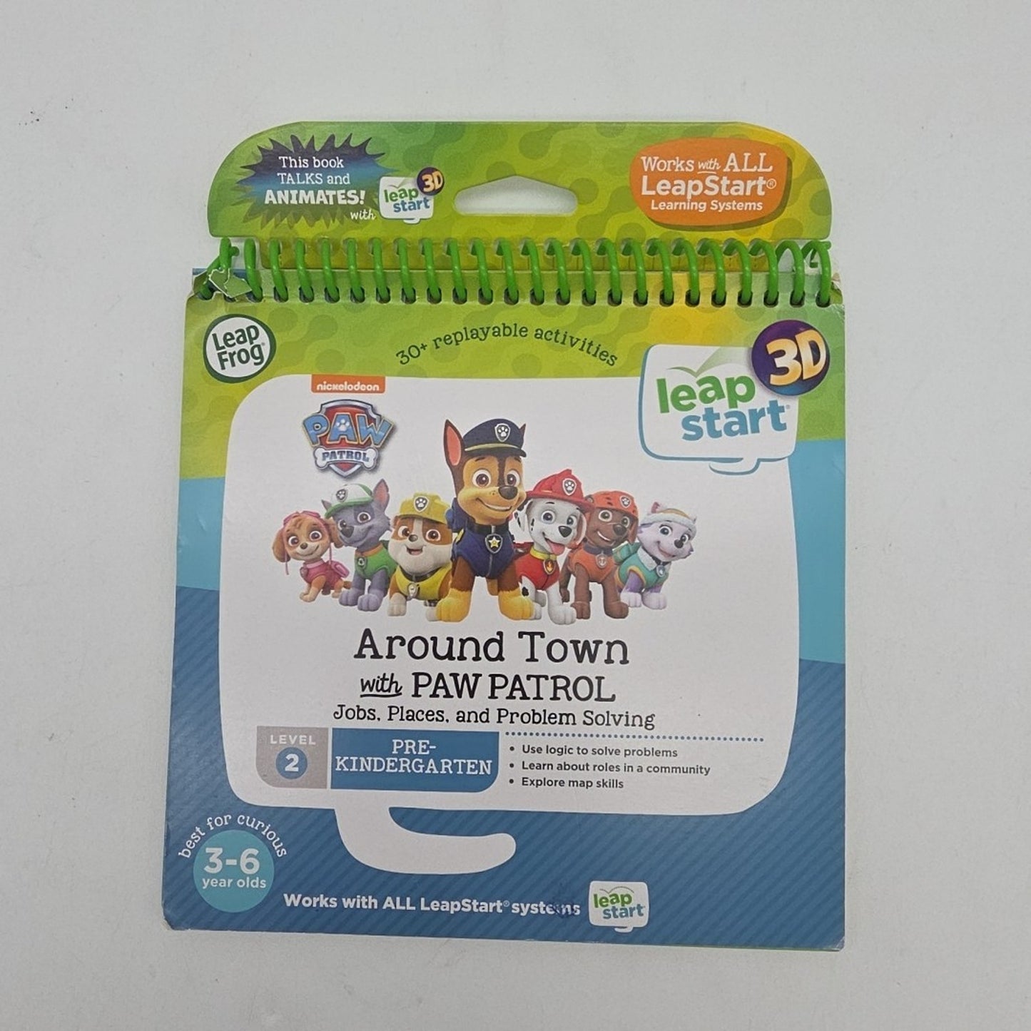LeapFrog Leap Start 3D Pre-Kindergarten Book — AROUND THE TOWN WITH PAW PATROL