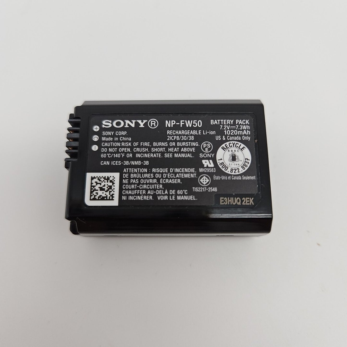 Sony NP-FW50 W SERIES Rechargeable Lithium-Ion Battery