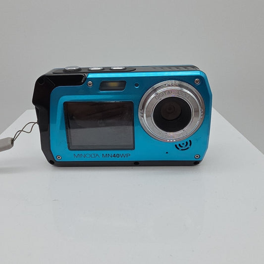 Minolta MN40WP 48MP QHD Dual LCD Screen Waterproof Digital Camera Blue