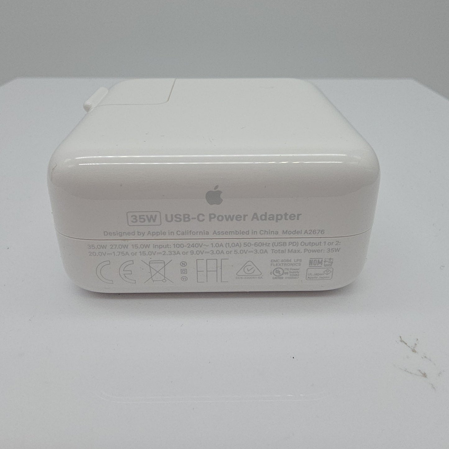 Apple 35W Dual USB-C Port Power Adapter MW2K3AM/A A2676