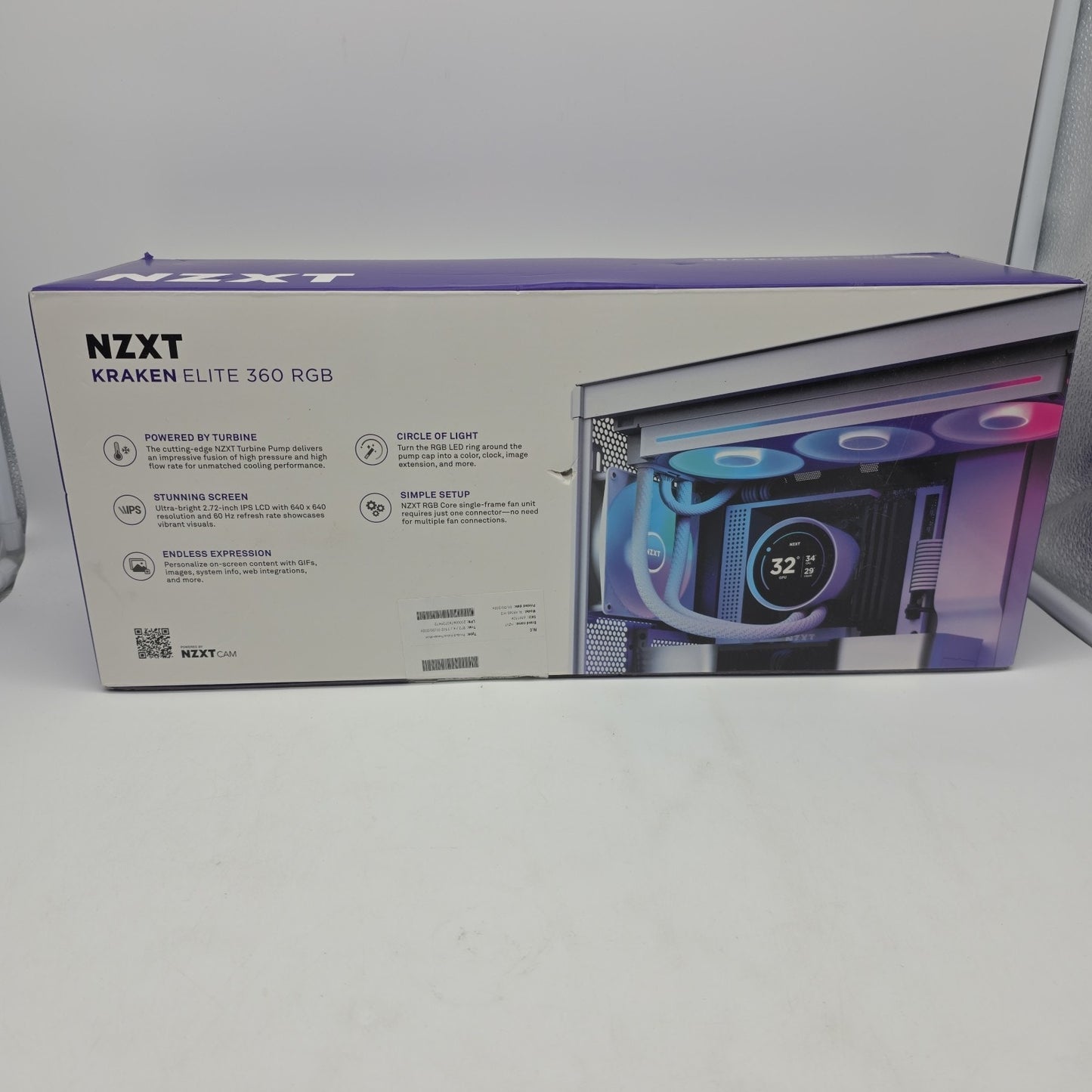 NZXT Kraken Elite 360mm 2025 RGB Liquid CPU Cooler – White USED