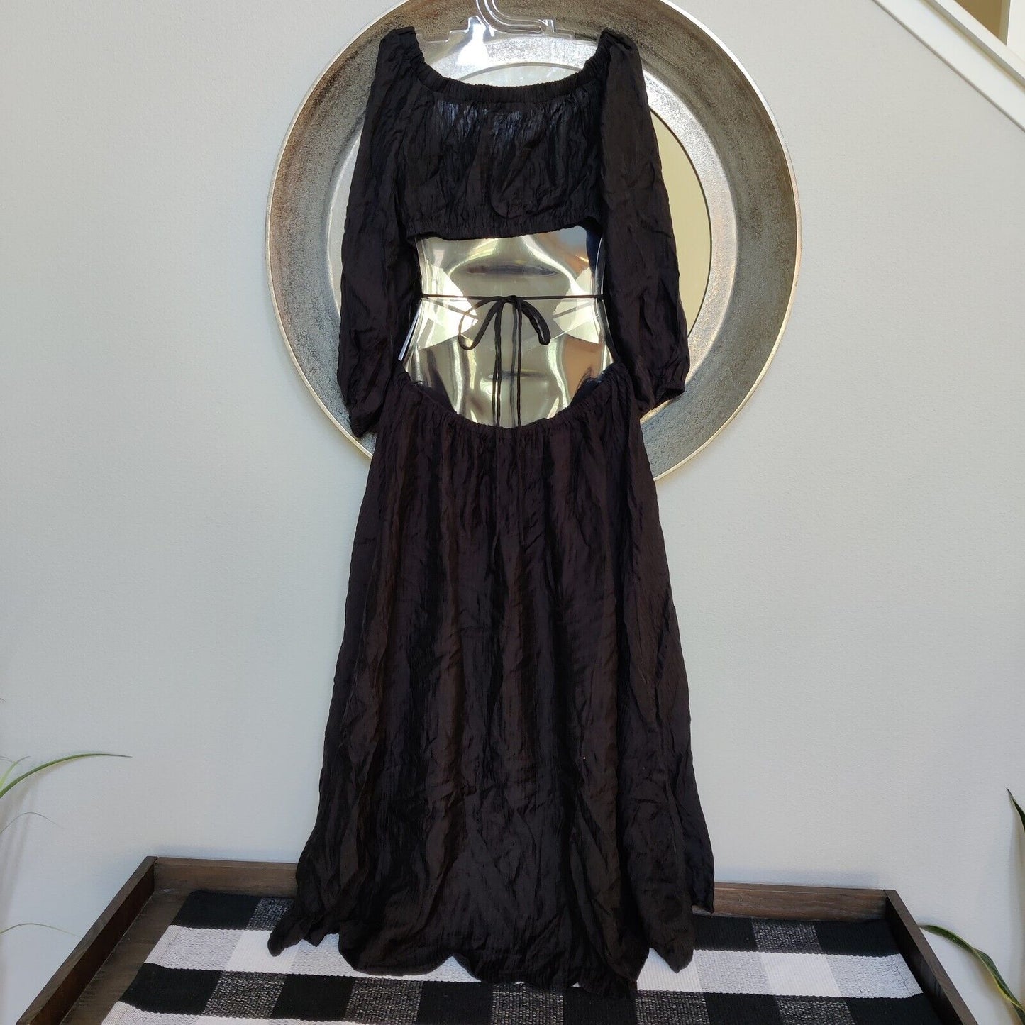 ASTR the label Maxi Dress Cassian Bohemian Black Size Large