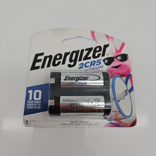 1 Energizer 2CR5 Photo Lithium Battery 6.0 Volts CAMERA DL245 KL2CR5 Exp. 2033
