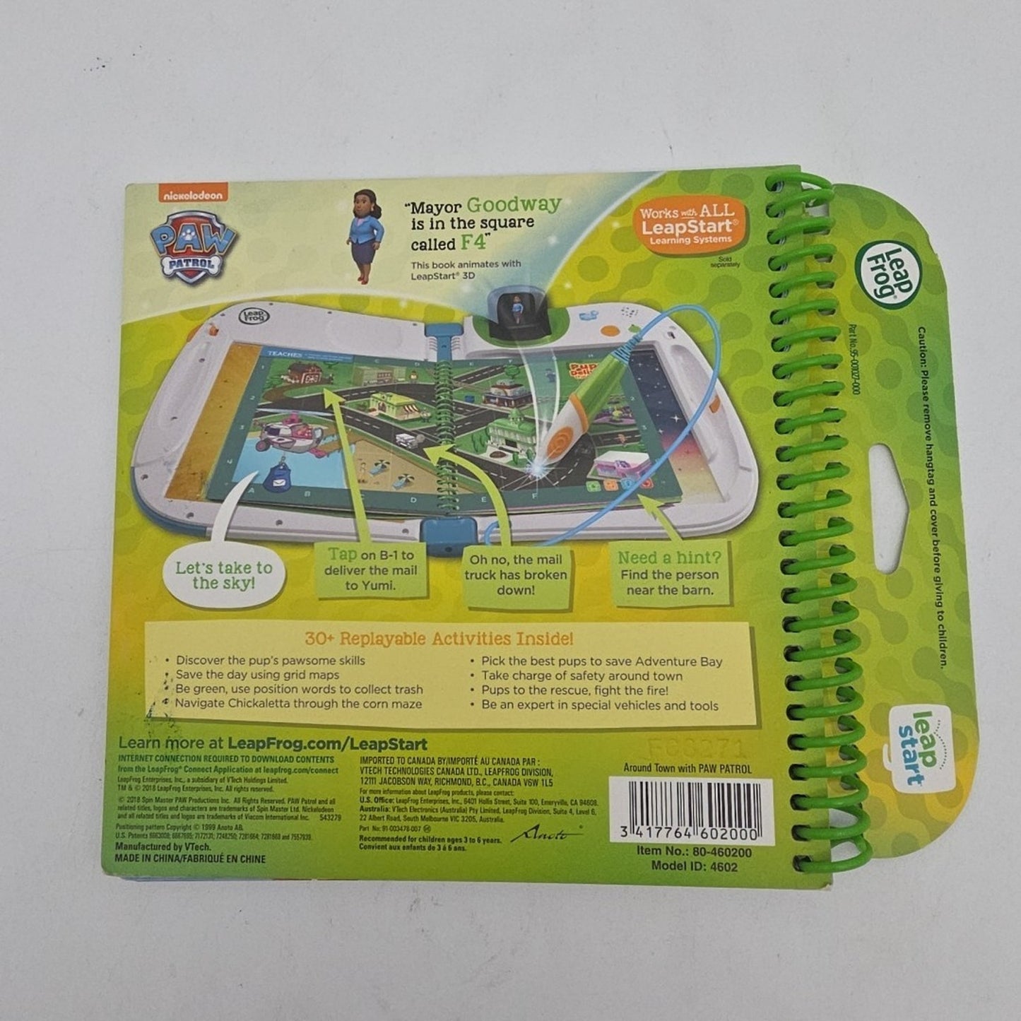 LeapFrog Leap Start 3D Pre-Kindergarten Book — AROUND THE TOWN WITH PAW PATROL