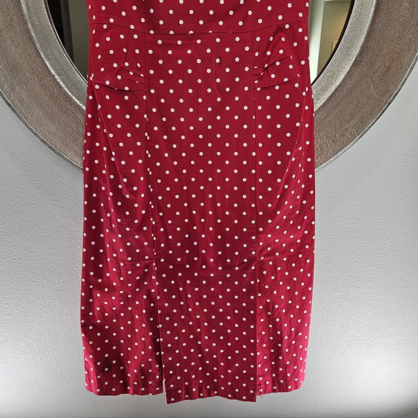 Stop Staring! Red Polka Dot Wiggle Dress Size XL