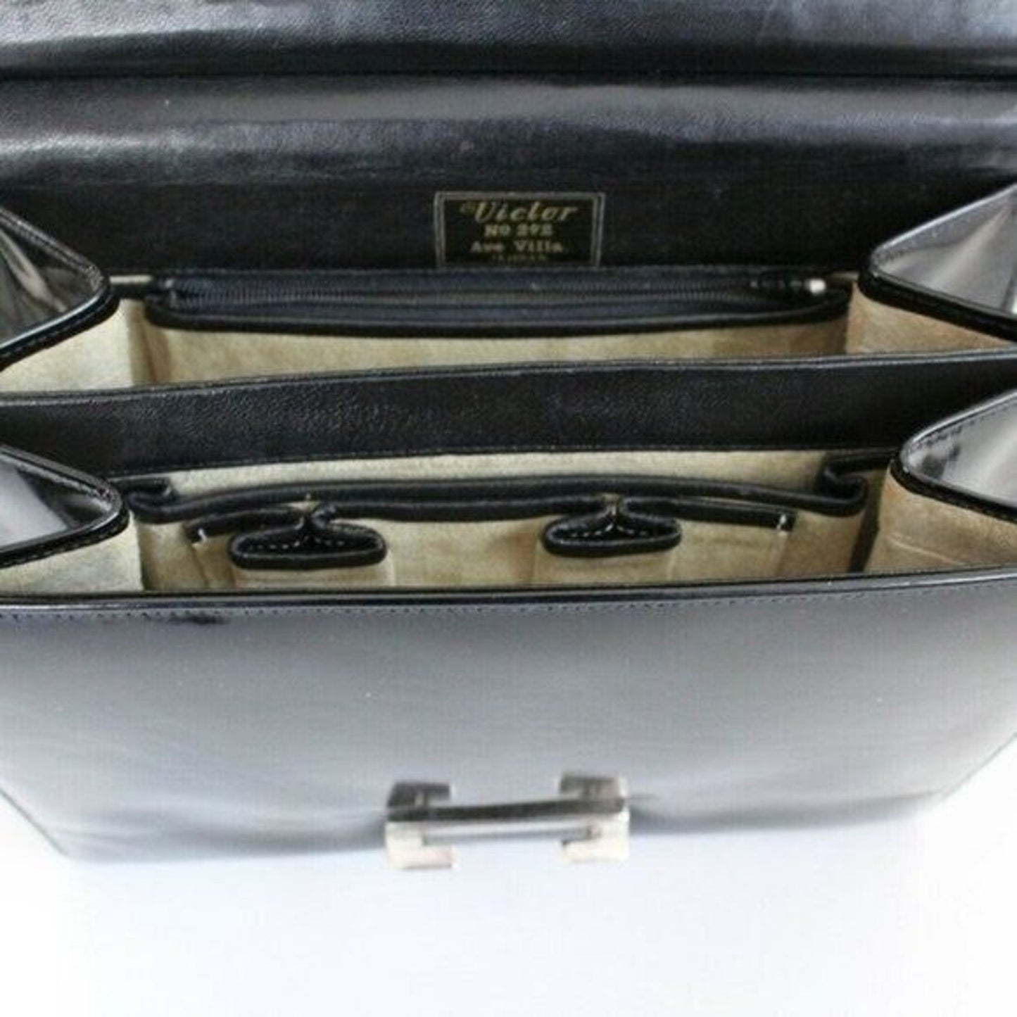 Vintage Black Patent Leather Purse Victor